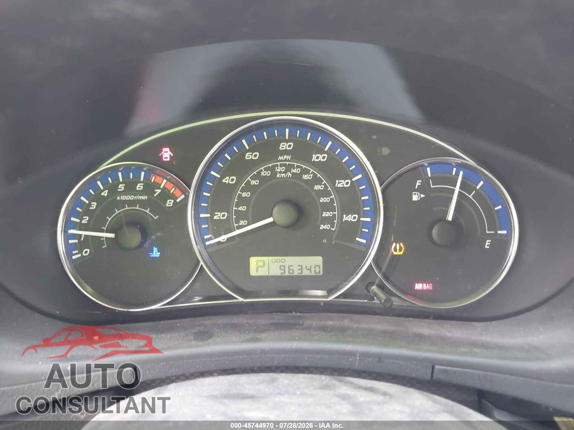 SUBARU FORESTER 2012 - JF2SHAEC0CH425512