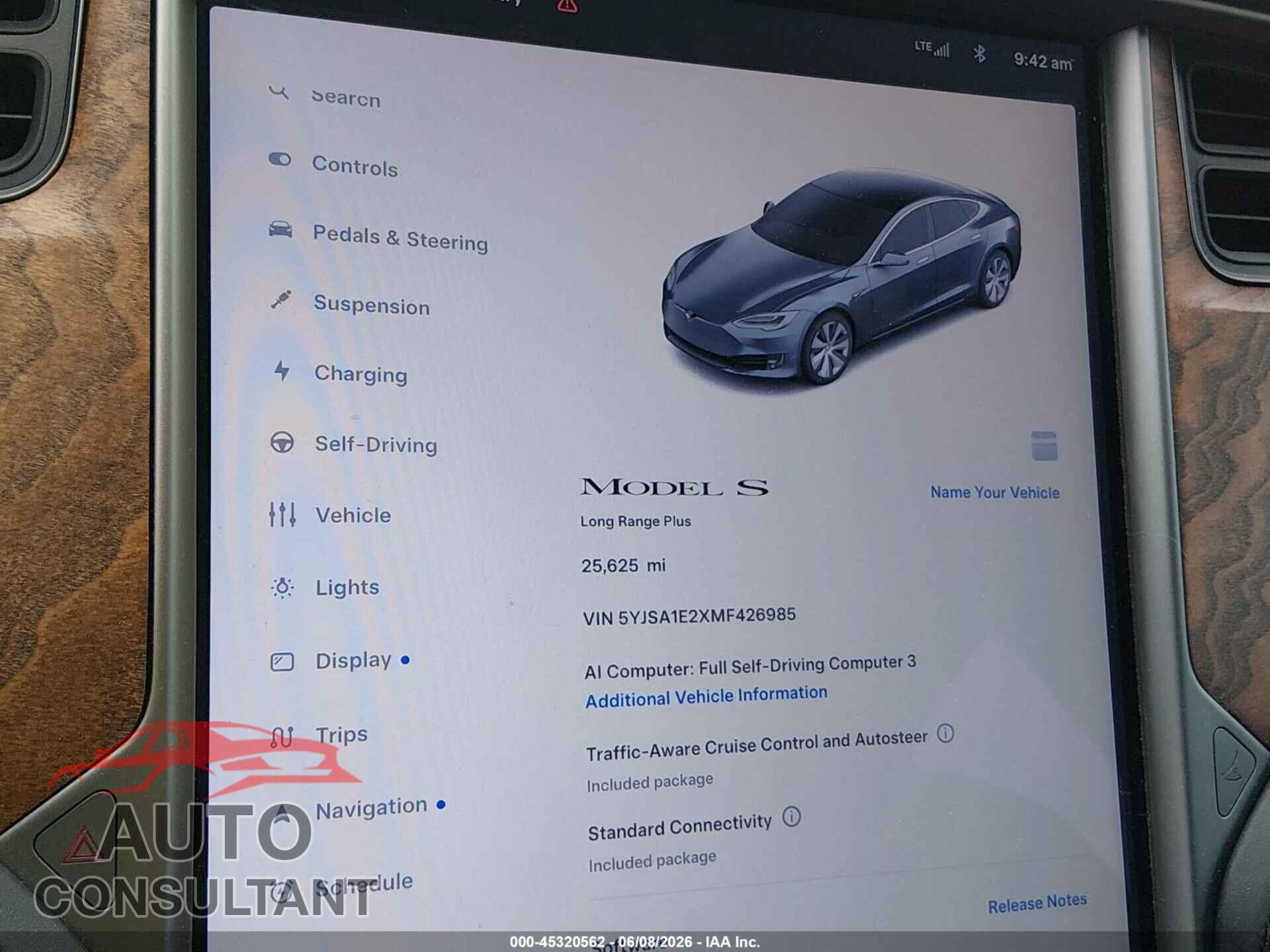 TESLA MODEL S 2021 - 5YJSA1E2XMF426985