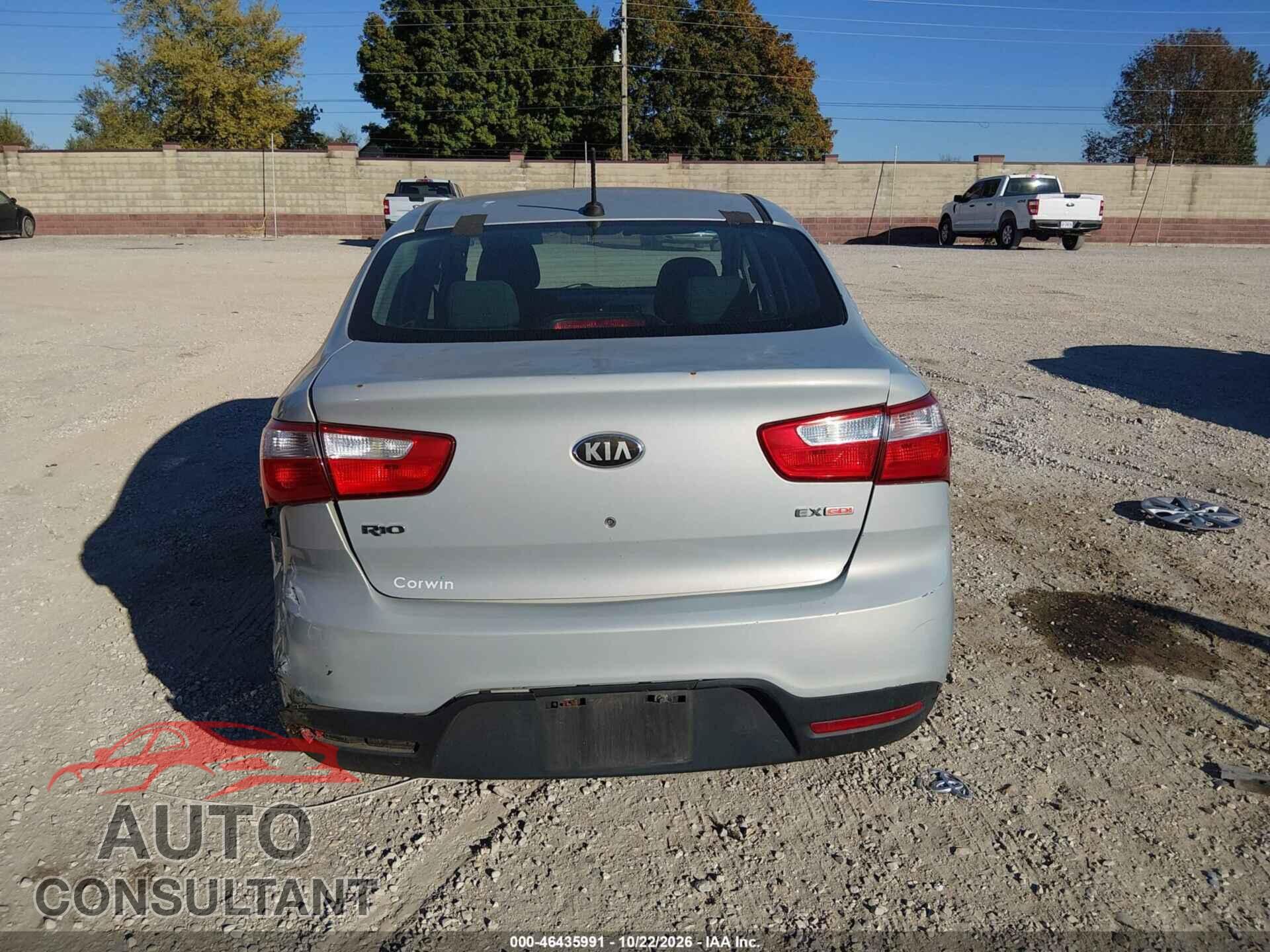 KIA RIO 2013 - KNADN4A36D6200979
