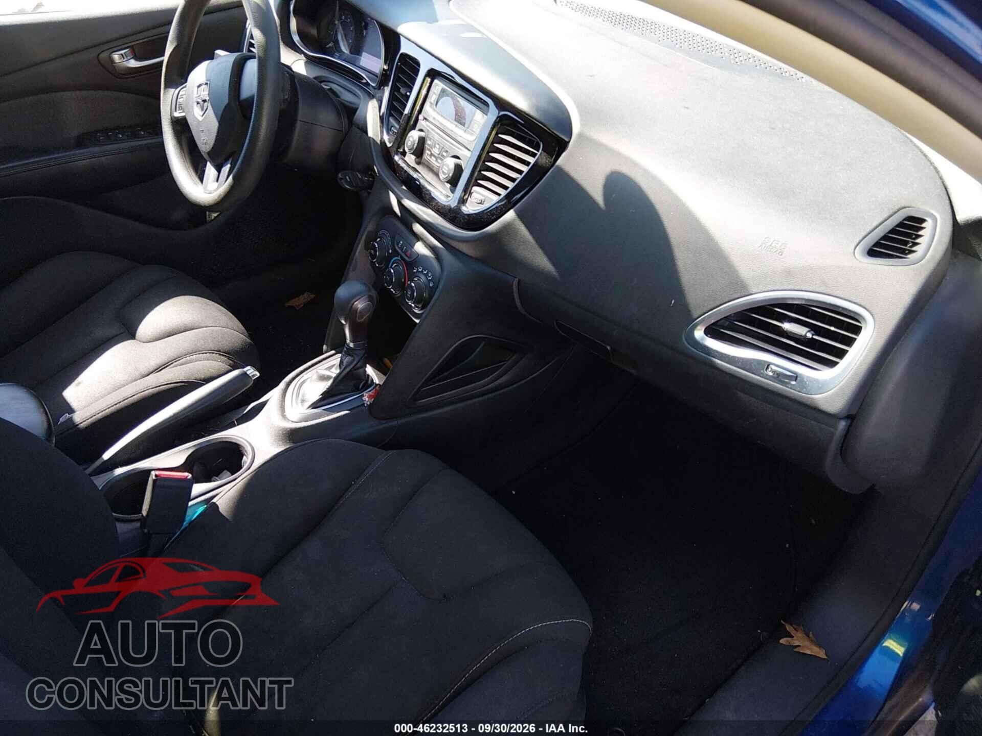 DODGE DART 2013 - 1C3CDFBA3DD117925