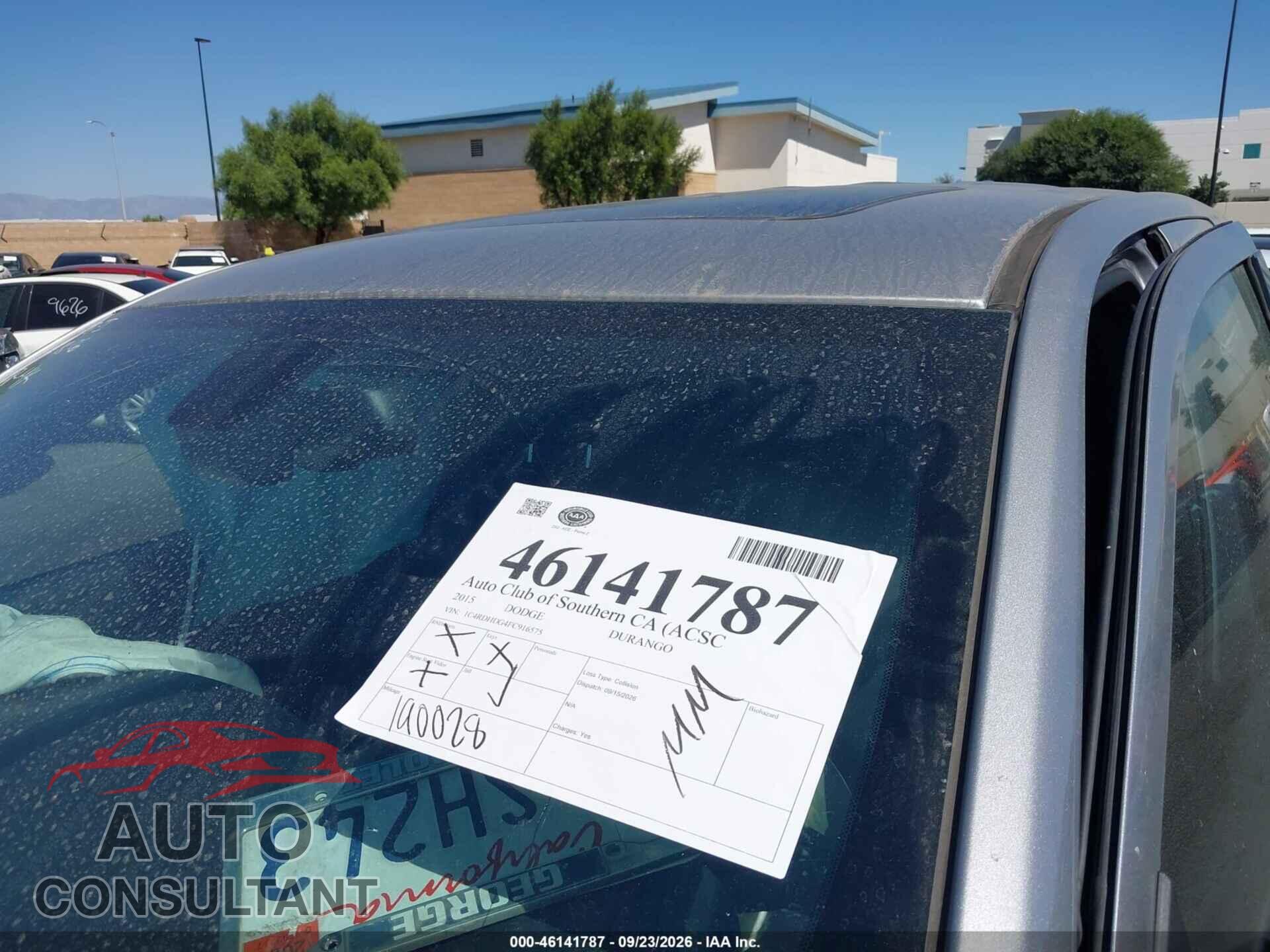 DODGE DURANGO 2015 - 1C4RDHDG4FC916575