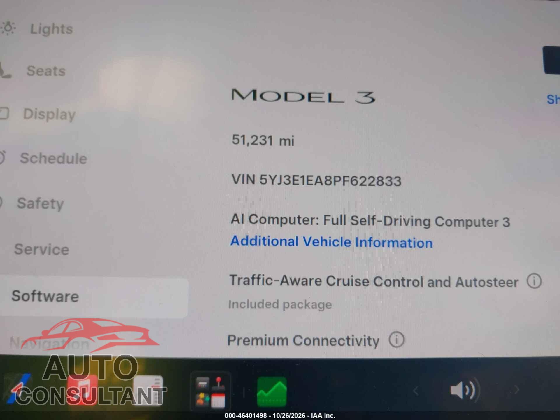 TESLA MODEL 3 2023 - 5YJ3E1EA8PF622833