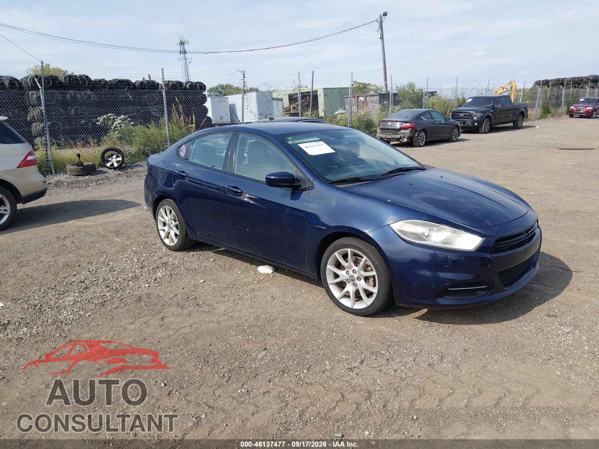 DODGE DART 2013 - 1C3CDFBA8DD106256