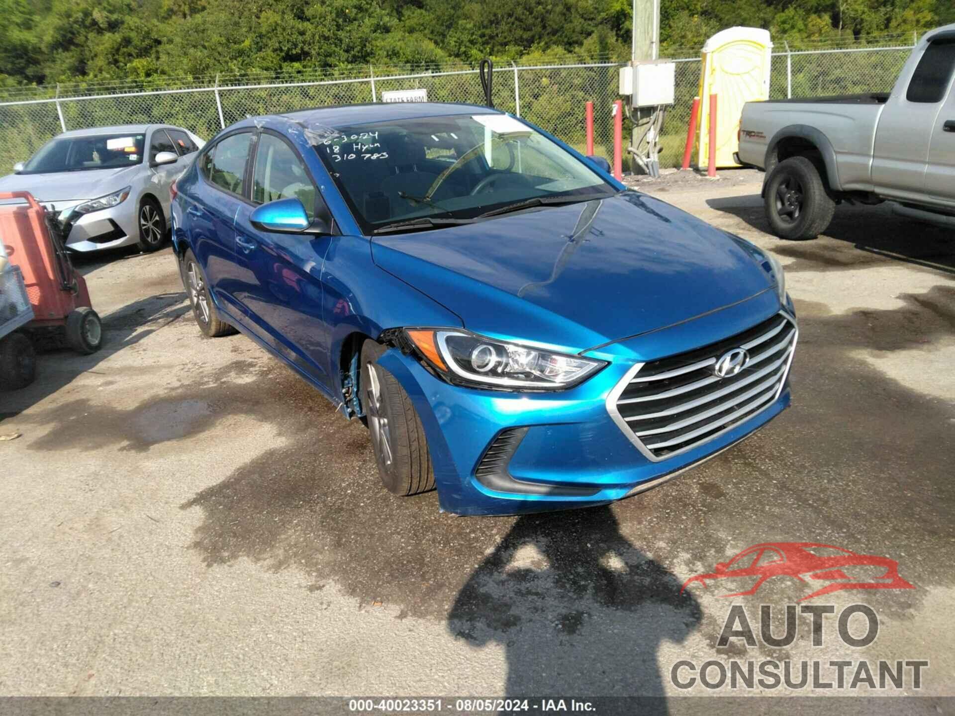 HYUNDAI ELANTRA 2018 - 5NPD84LF2JH310785