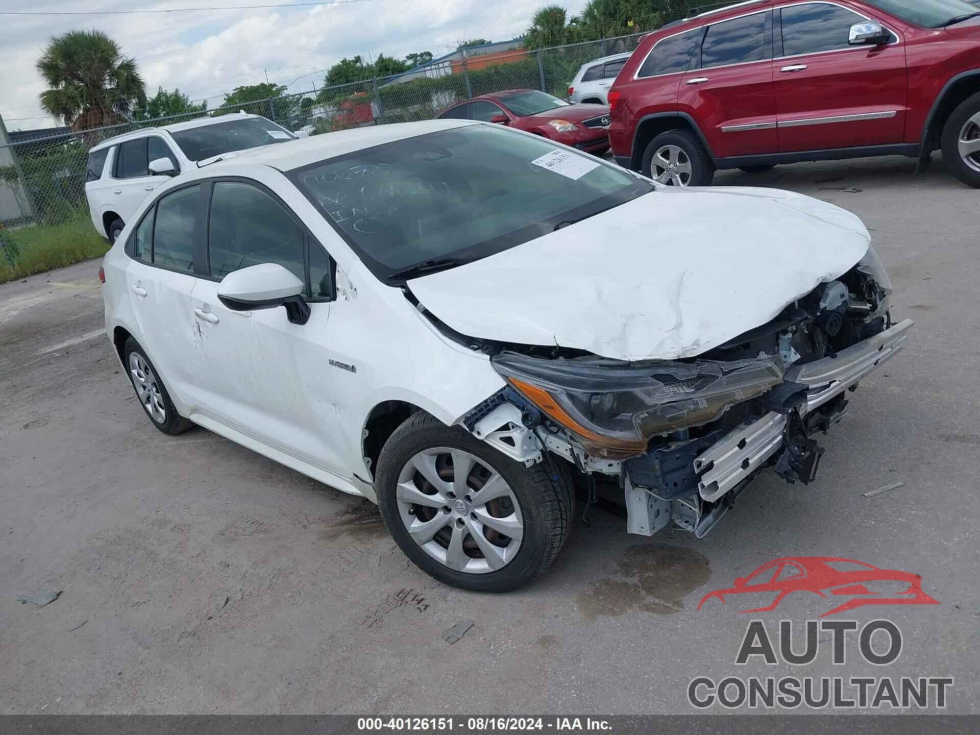 TOYOTA COROLLA 2020 - JTDEBRBE8LJ002722