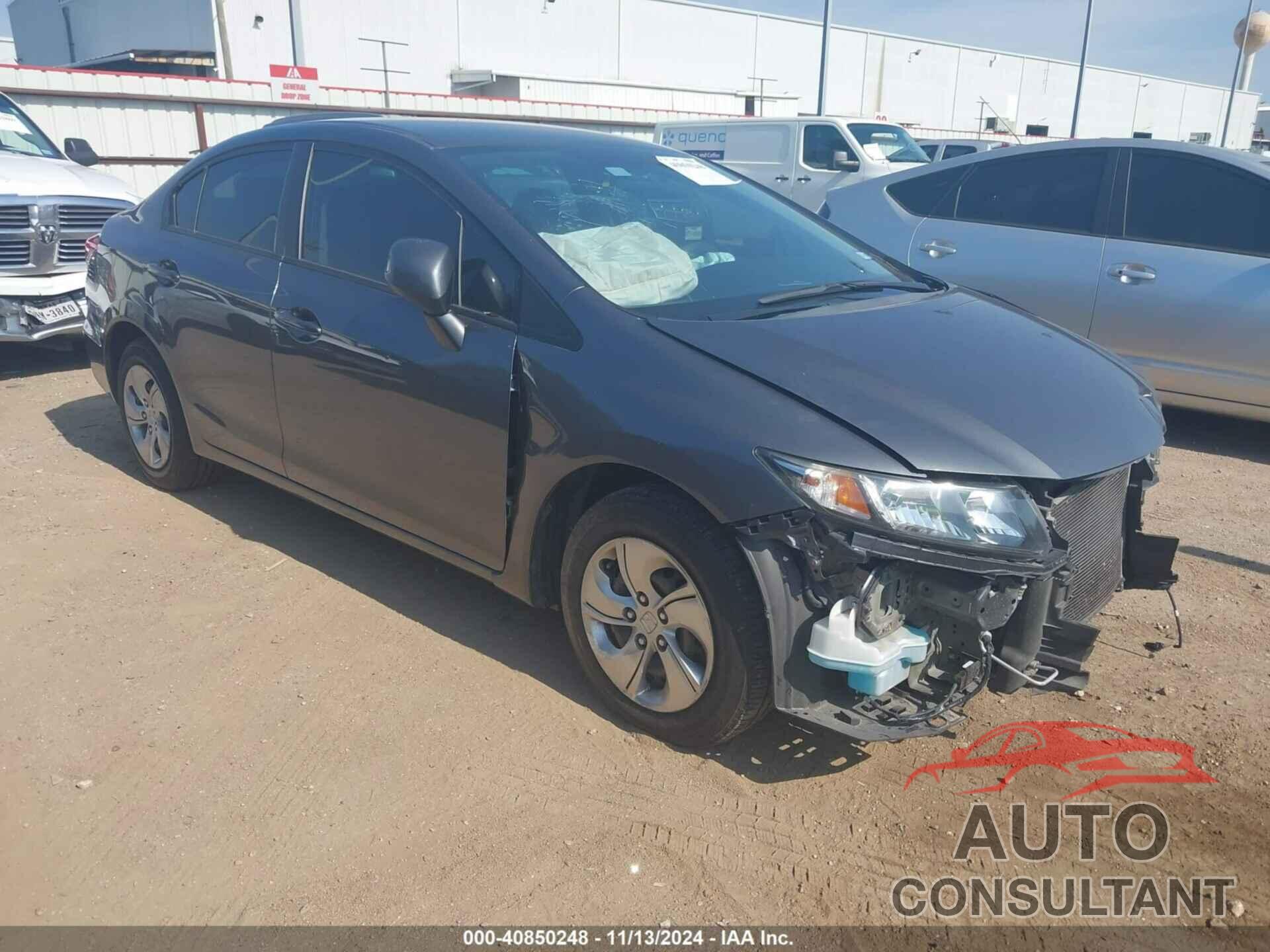 HONDA CIVIC 2013 - 19XFB2F57DE251596
