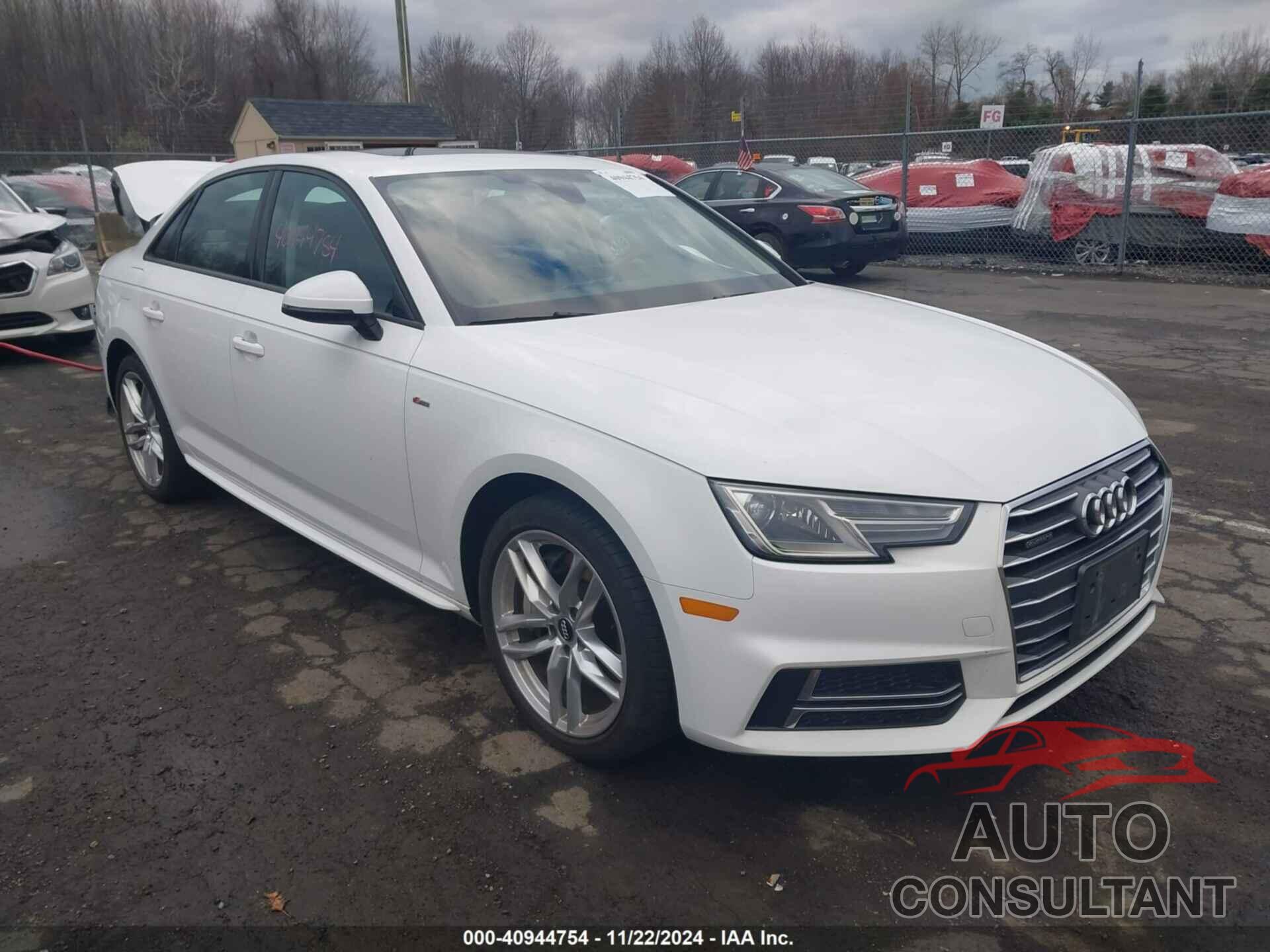 AUDI A4 2017 - WAUDNAF46HN054675