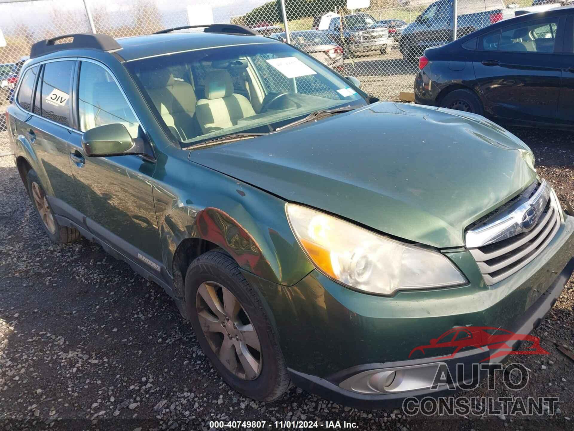 SUBARU OUTBACK 2010 - 4S4BRBGC7A3374689