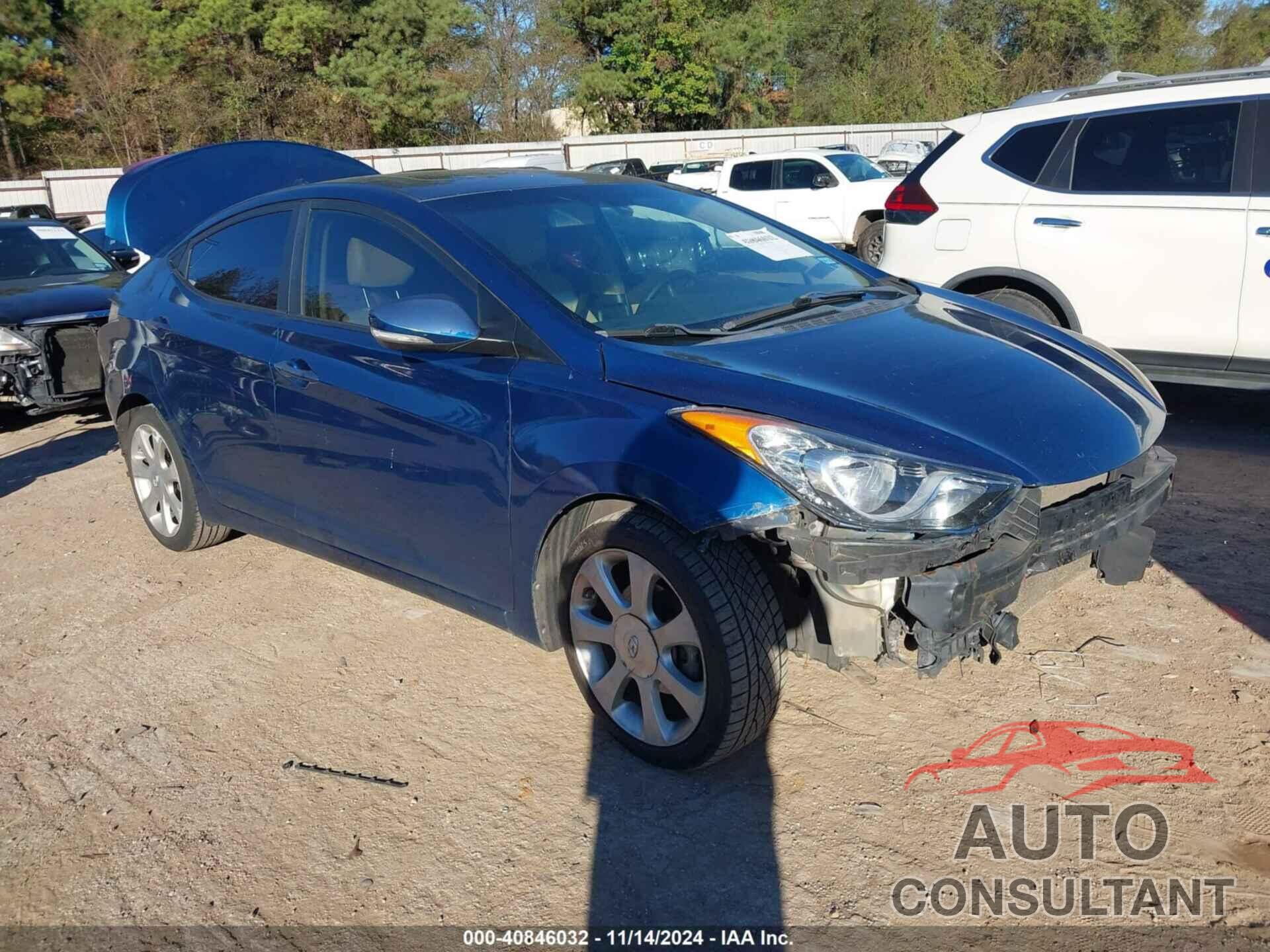 HYUNDAI ELANTRA 2013 - KMHDH4AEXDU974283