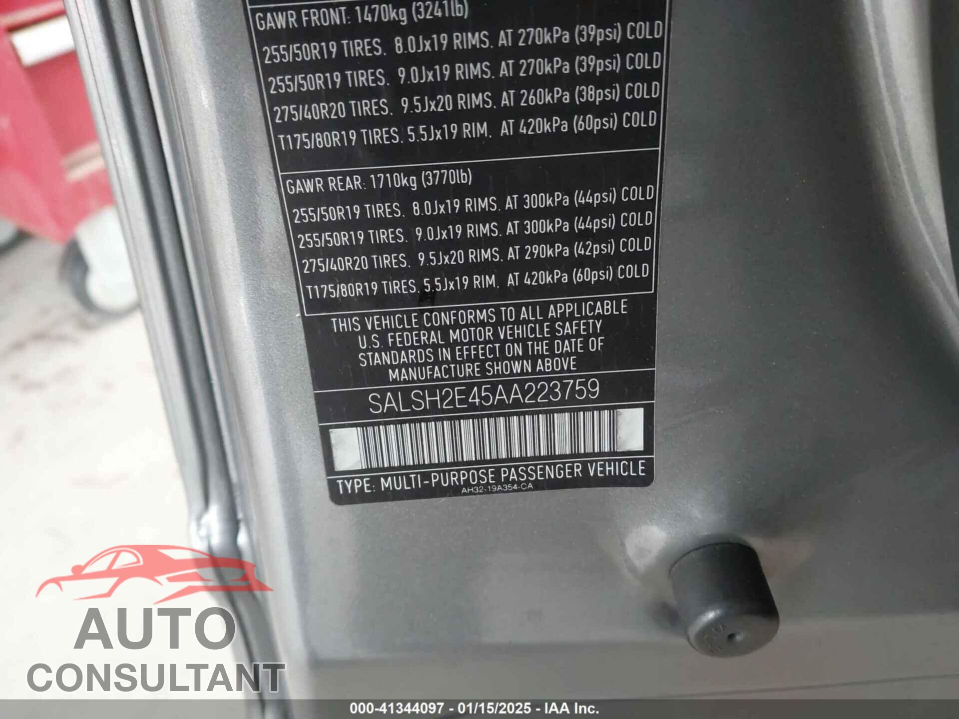 LAND ROVER RANGE ROVER SPORT 2010 - SALSH2E45AA223759