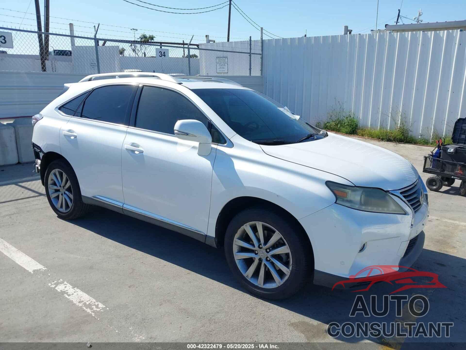 LEXUS RX 350 2013 - 2T2ZK1BAXDC114298