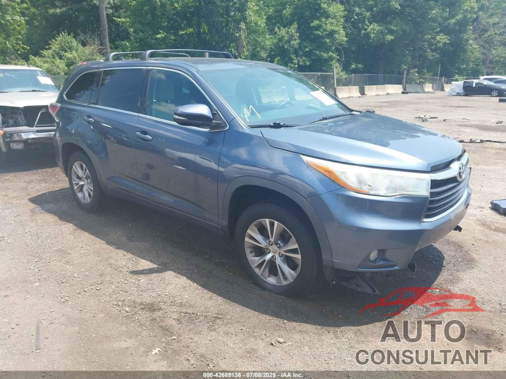 TOYOTA HIGHLANDER 2015 - 5TDZKRFH0FS117490