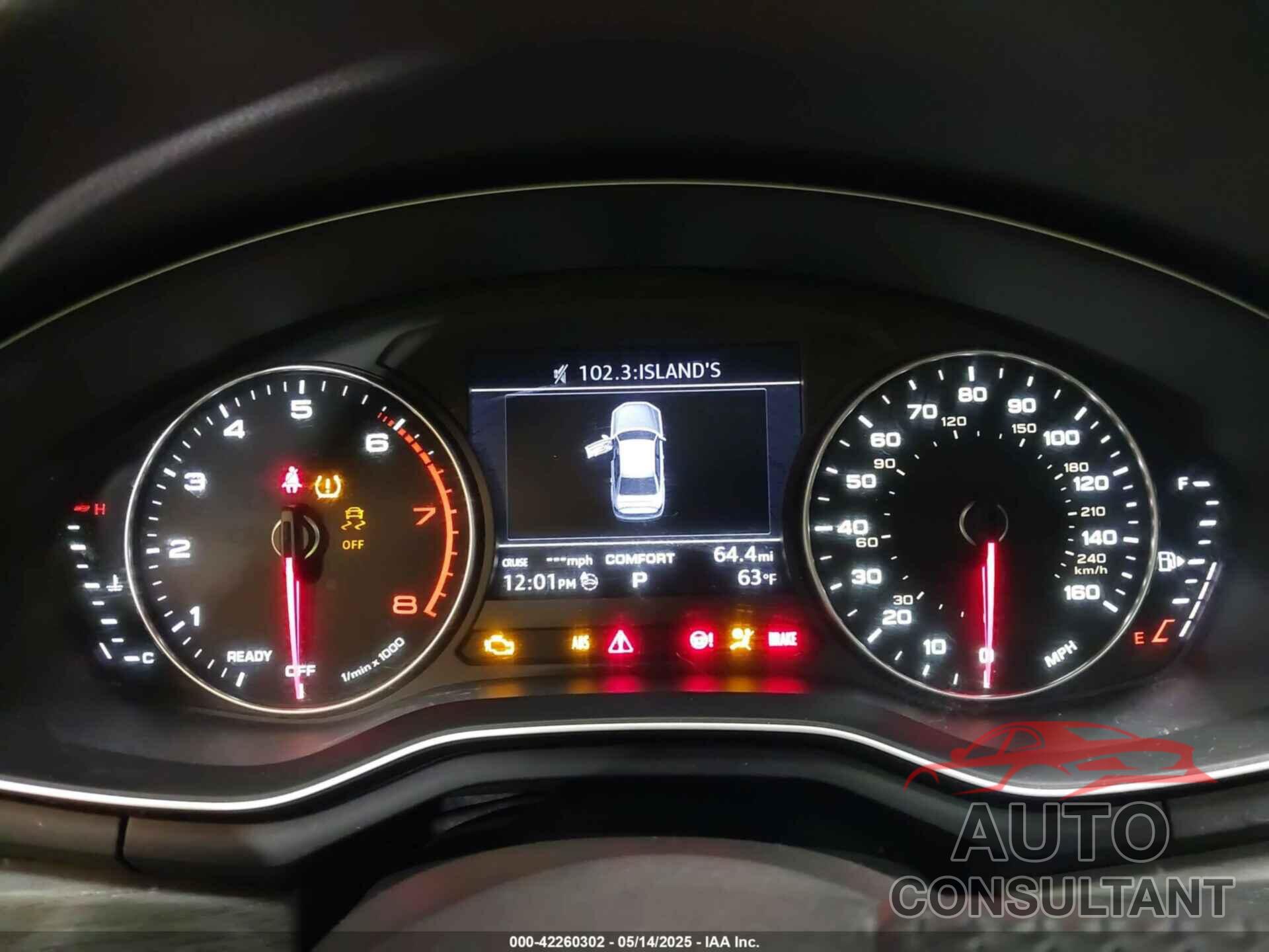 AUDI A4 2017 - WAUANAF4XHA077628