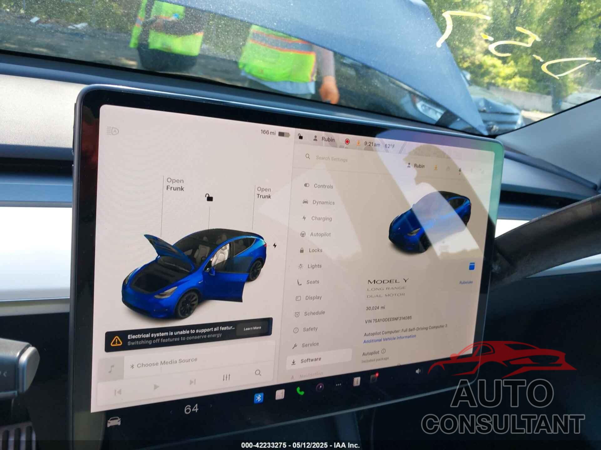 TESLA MODEL Y 2022 - 7SAYGDEE5NF314085