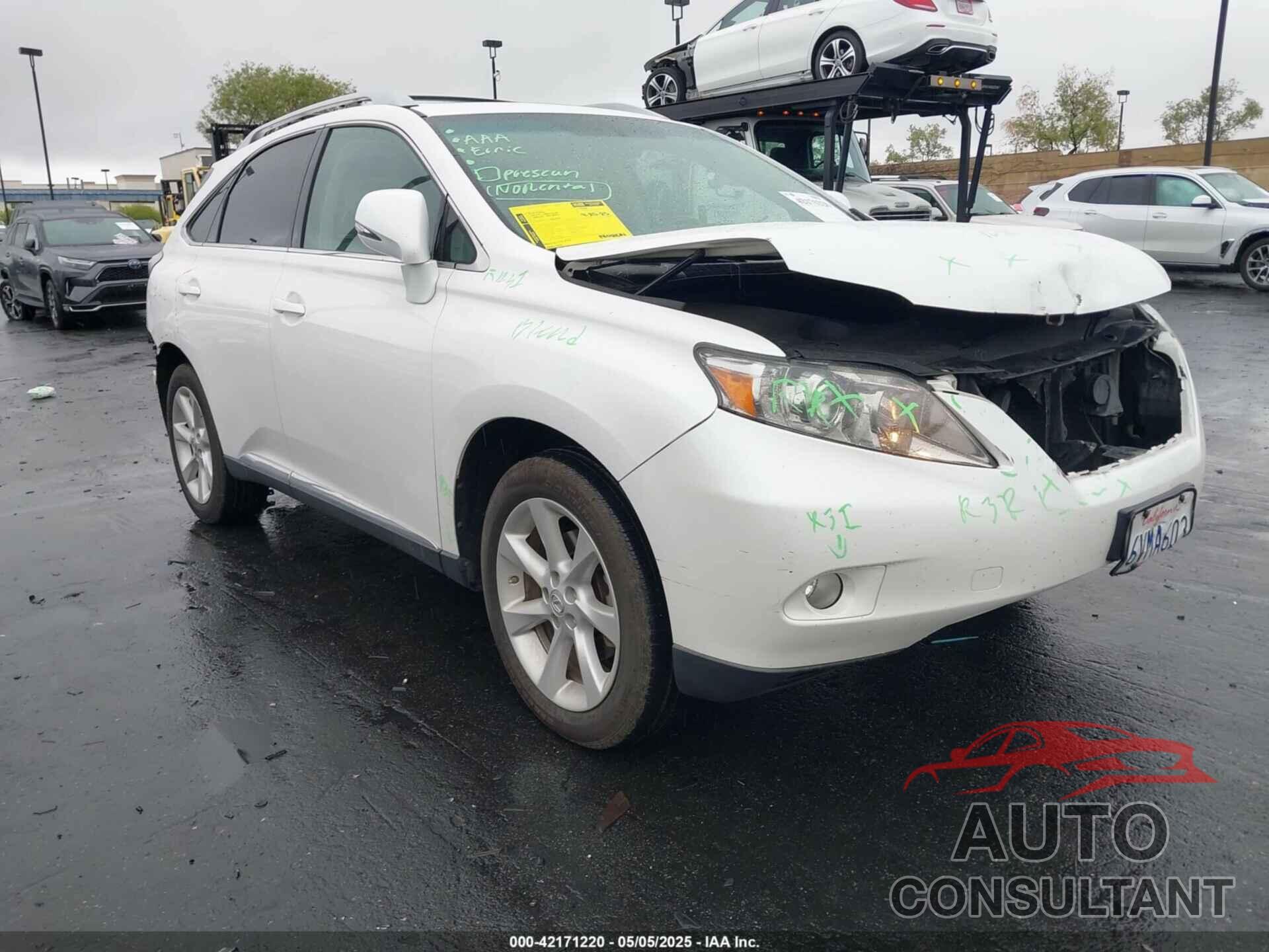LEXUS RX 350 2012 - 2T2BK1BA7CC123198