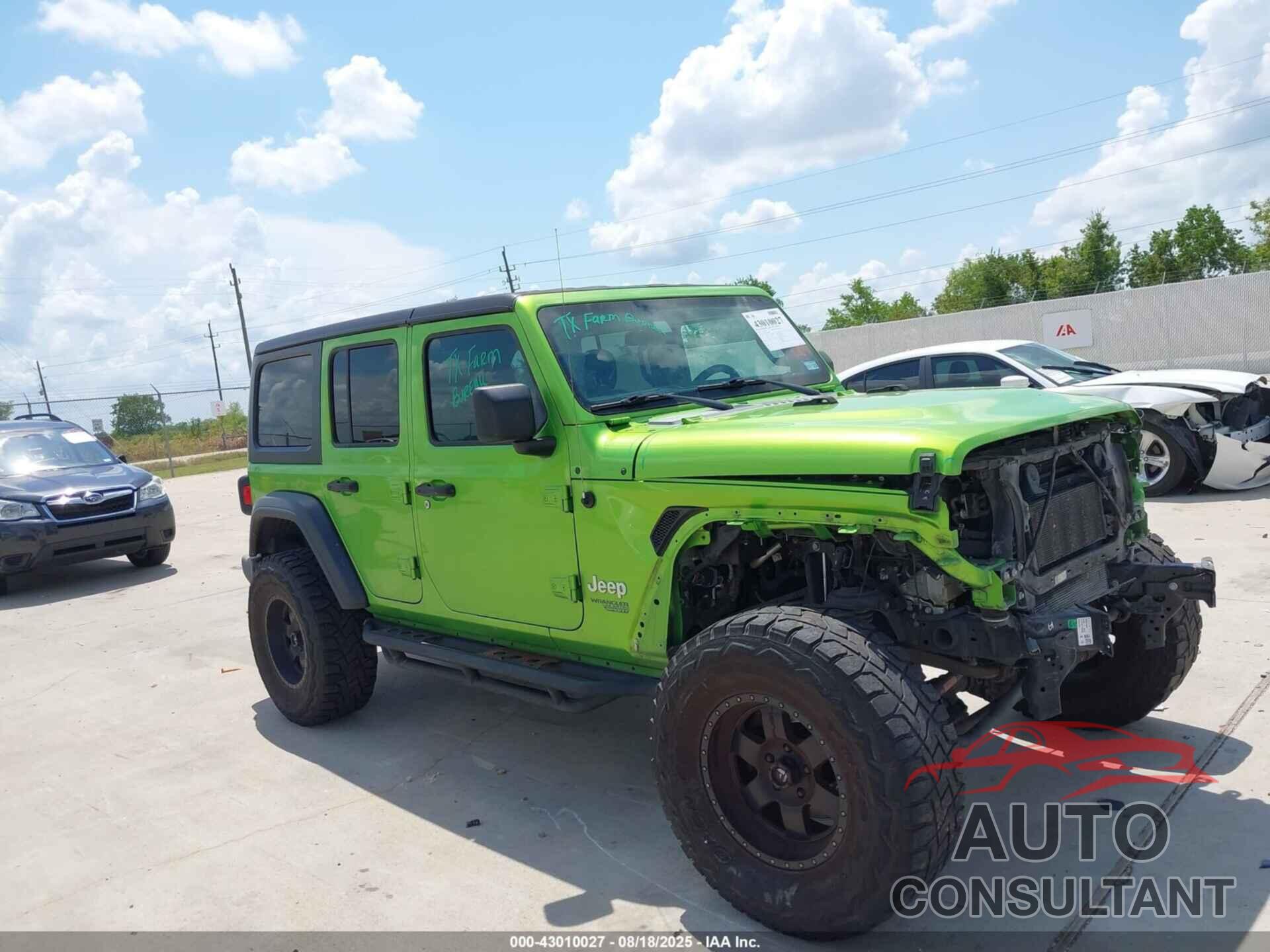 JEEP WRANGLER UNLIMITED 2018 - 1C4HJXDN6JW264000