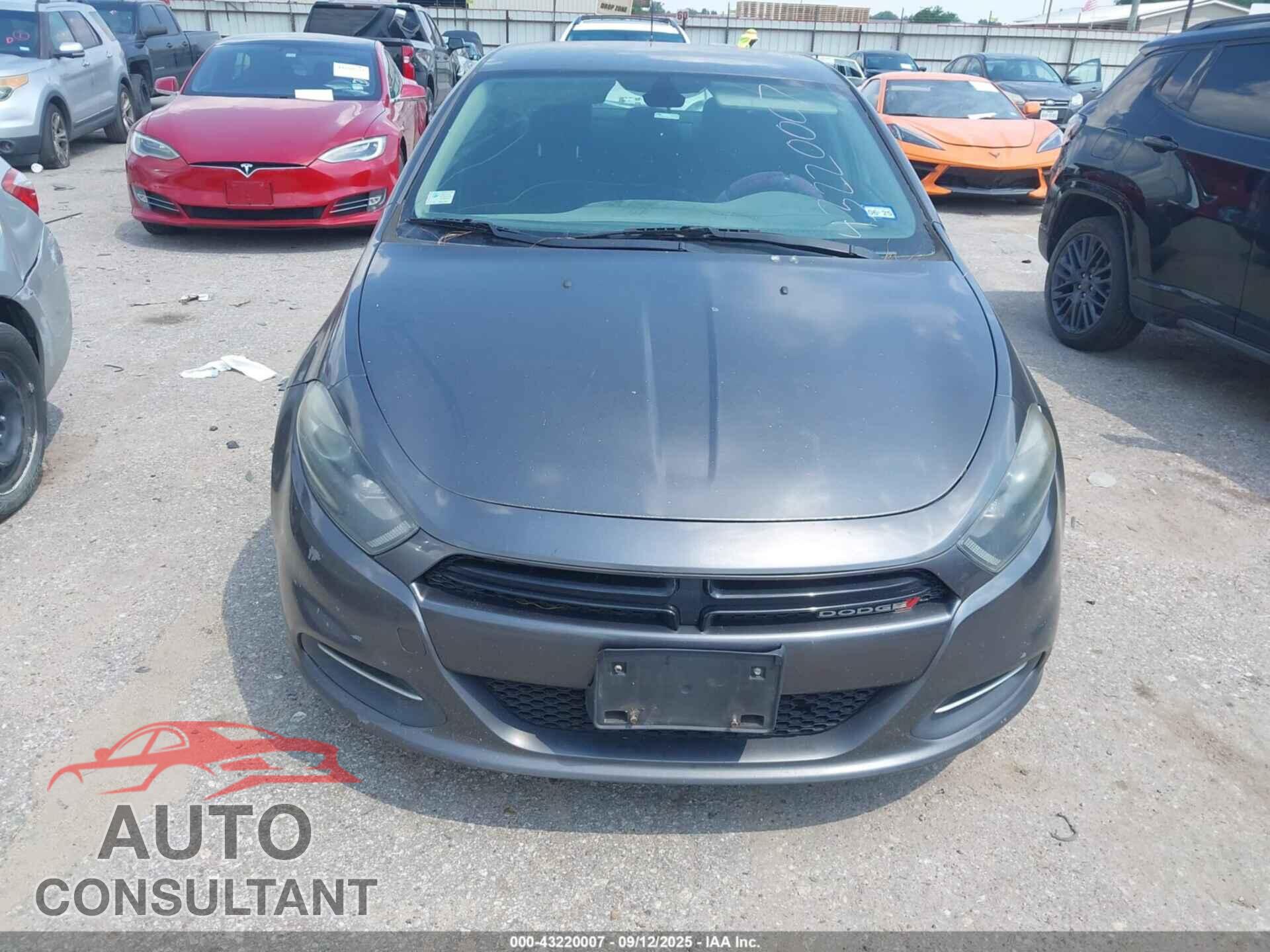 DODGE DART 2015 - 1C3CDFBB2FD308960