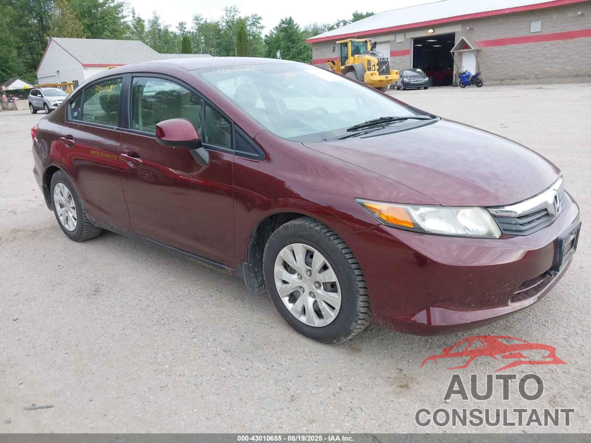HONDA CIVIC 2012 - 19XFB2F53CE344324