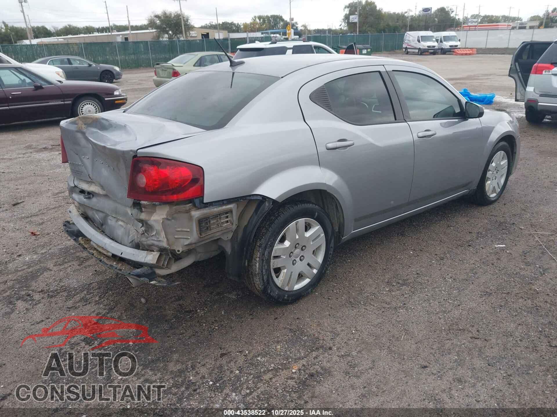 DODGE AVENGER 2013 - 1C3CDZAG4DN766764