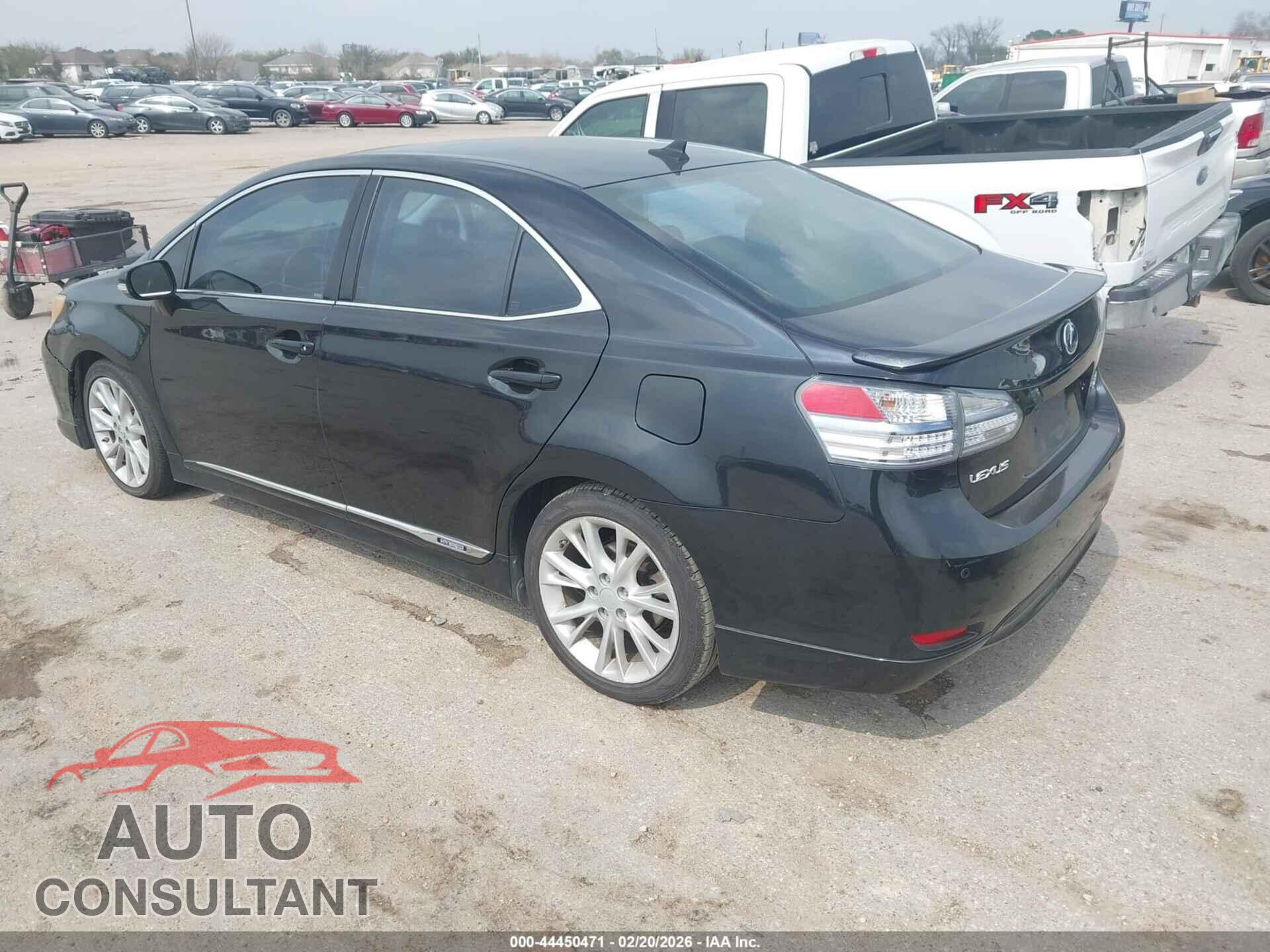 LEXUS HS 250H 2010 - JTHBB1BA2A2009611