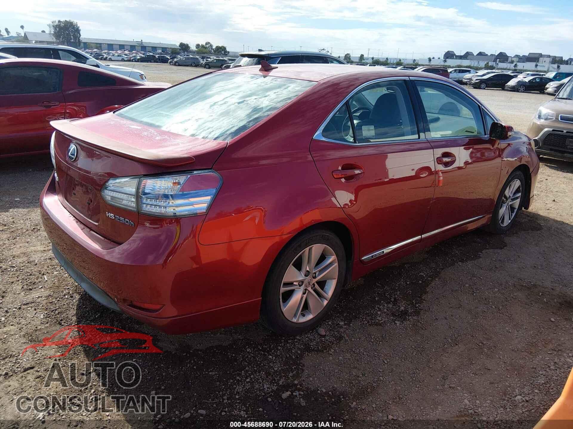 LEXUS HS 250H 2010 - JTHBB1BA4A2027317
