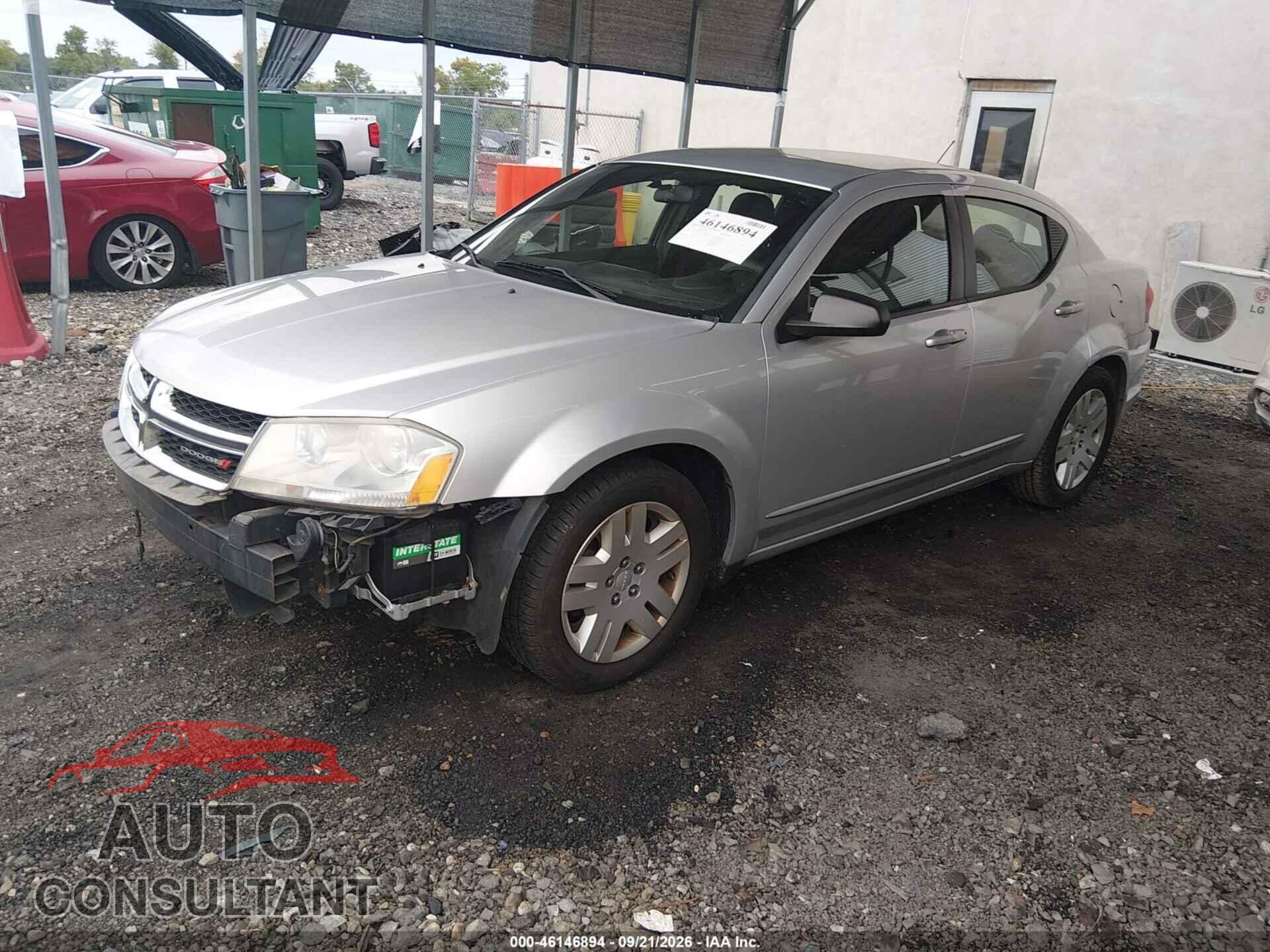 DODGE AVENGER 2012 - 1C3CDZAB2CN231046