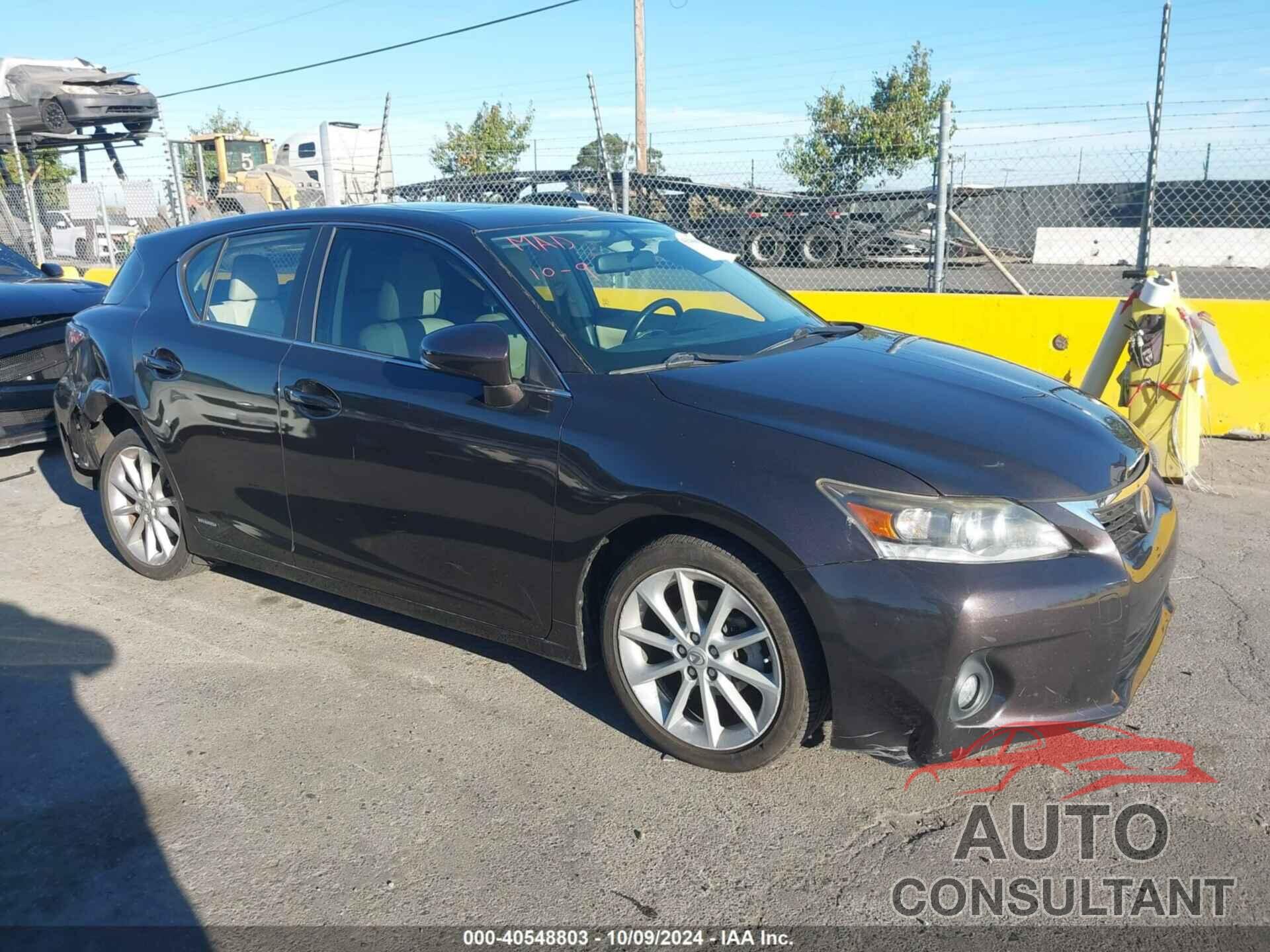 LEXUS CT 200H 2012 - JTHKD5BH8C2085125