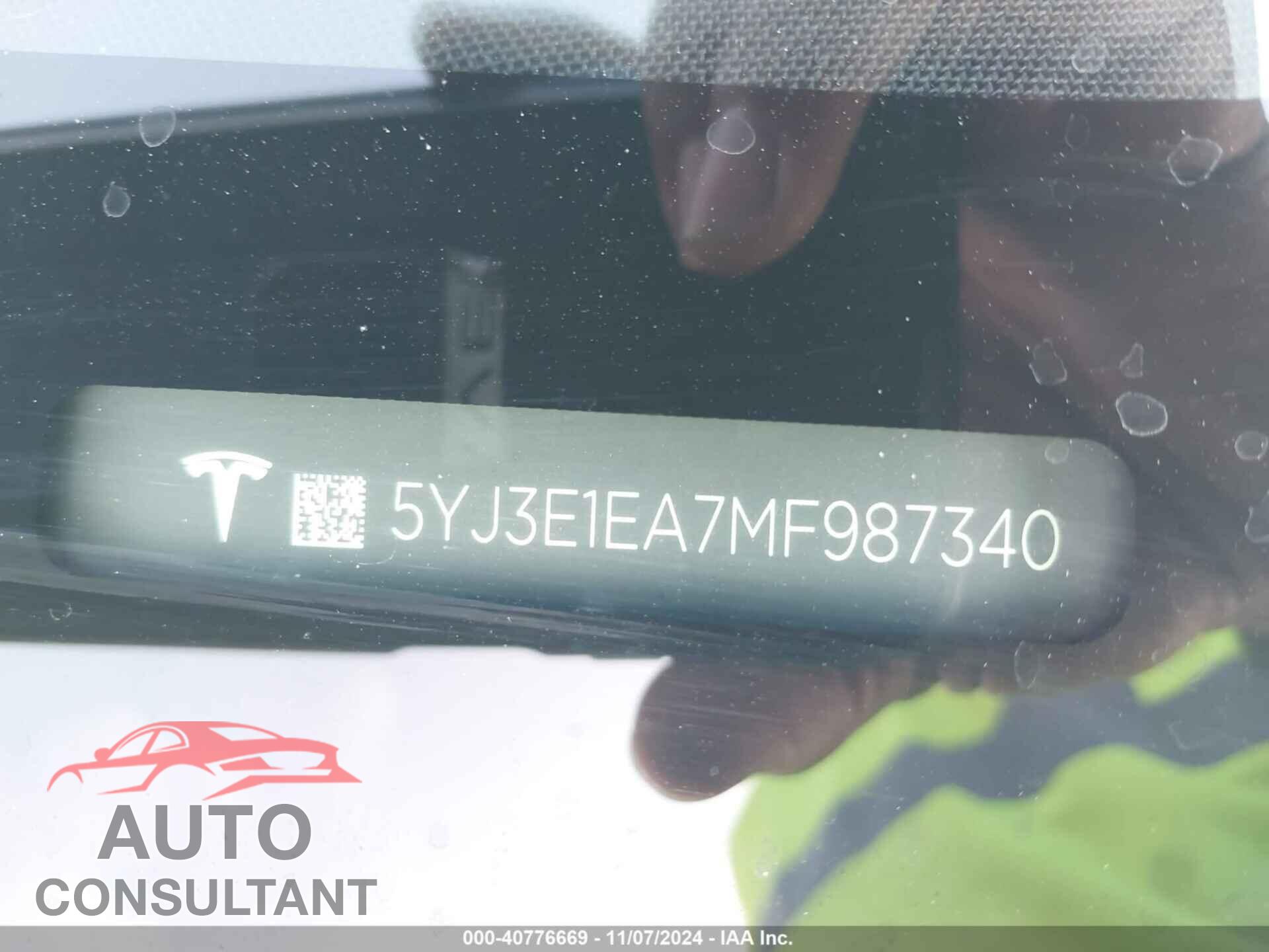TESLA MODEL 3 2021 - 5YJ3E1EA7MF987340