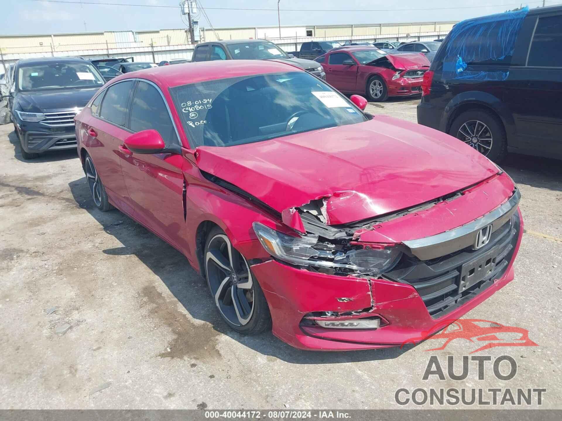 HONDA ACCORD 2019 - 1HGCV1F38KA033252