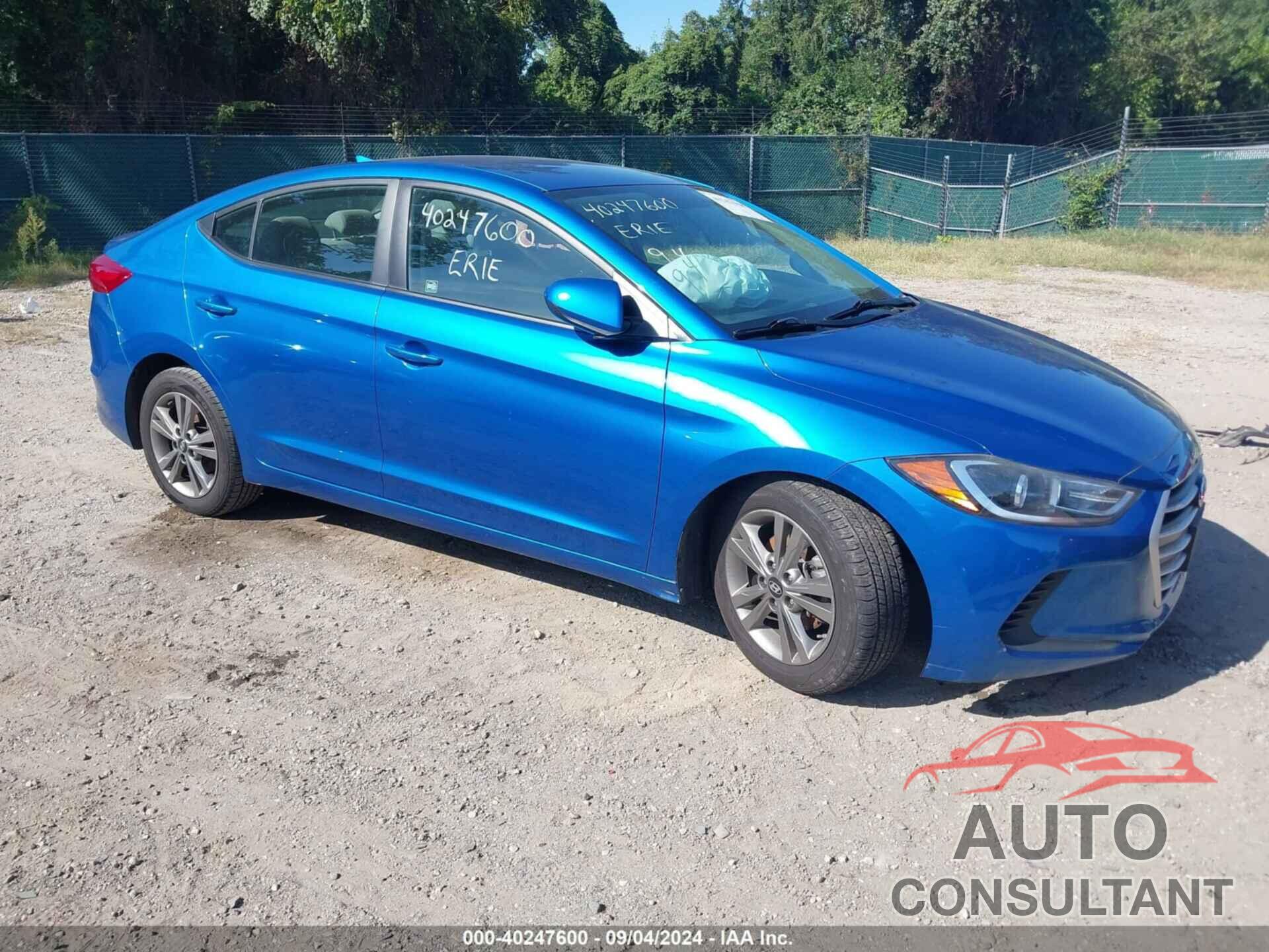 HYUNDAI ELANTRA 2018 - 5NPD84LF9JH330421