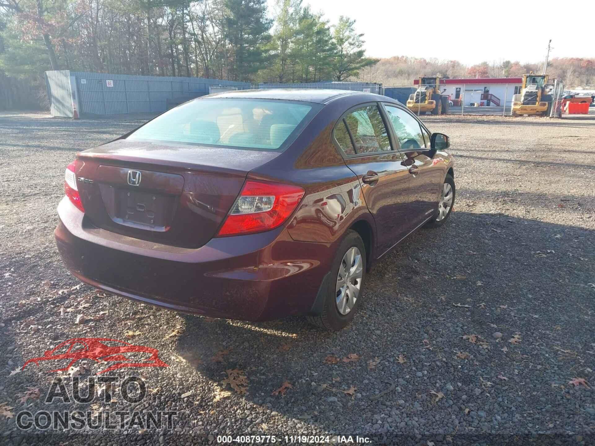 HONDA CIVIC 2012 - 19XFB2F54CE363352
