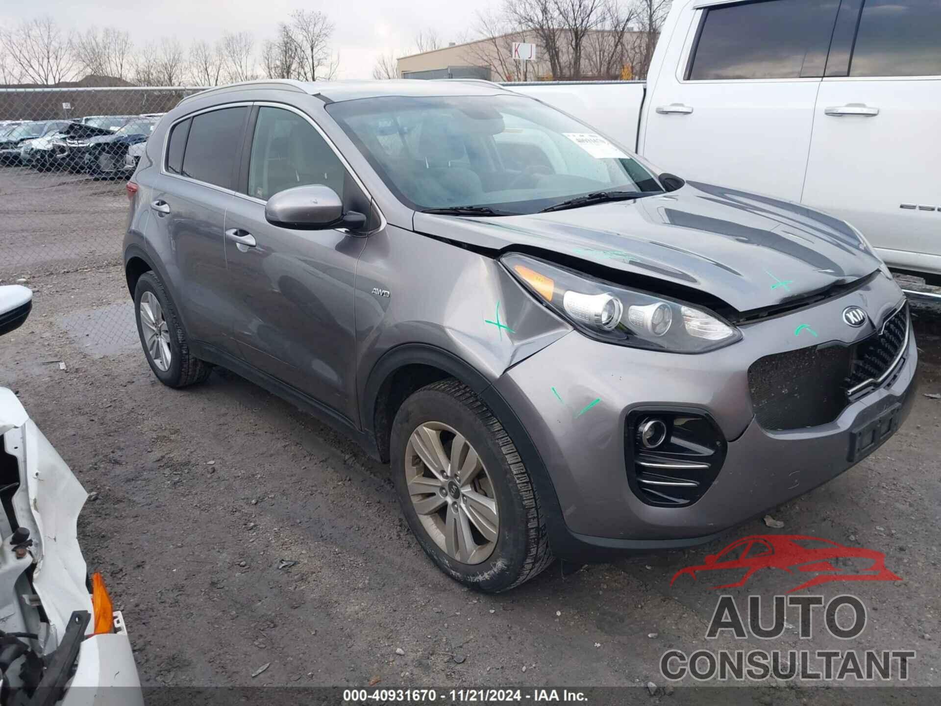 KIA SPORTAGE 2017 - KNDPMCAC3H7201892