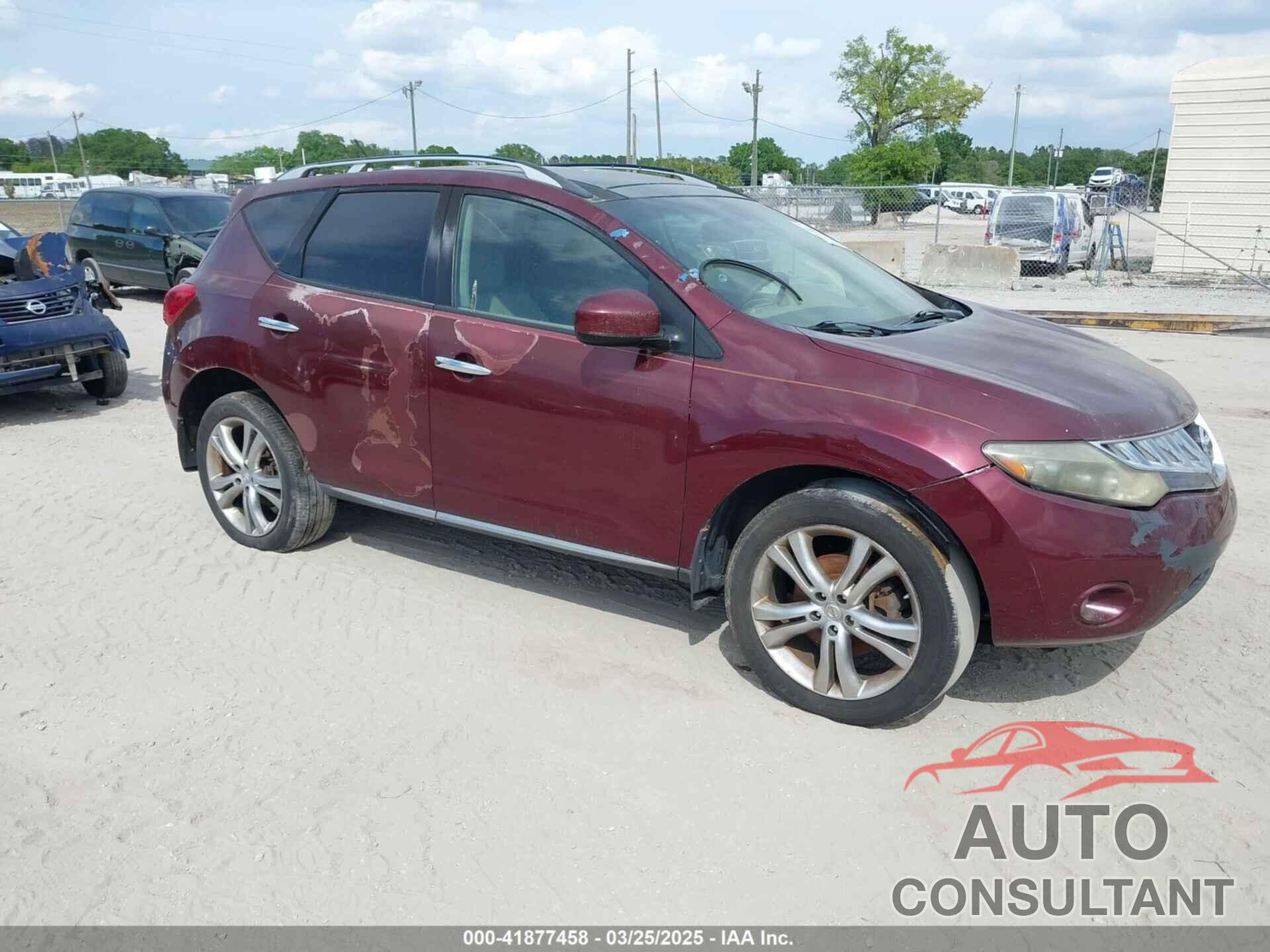 NISSAN MURANO 2009 - JN8AZ18W89W148226