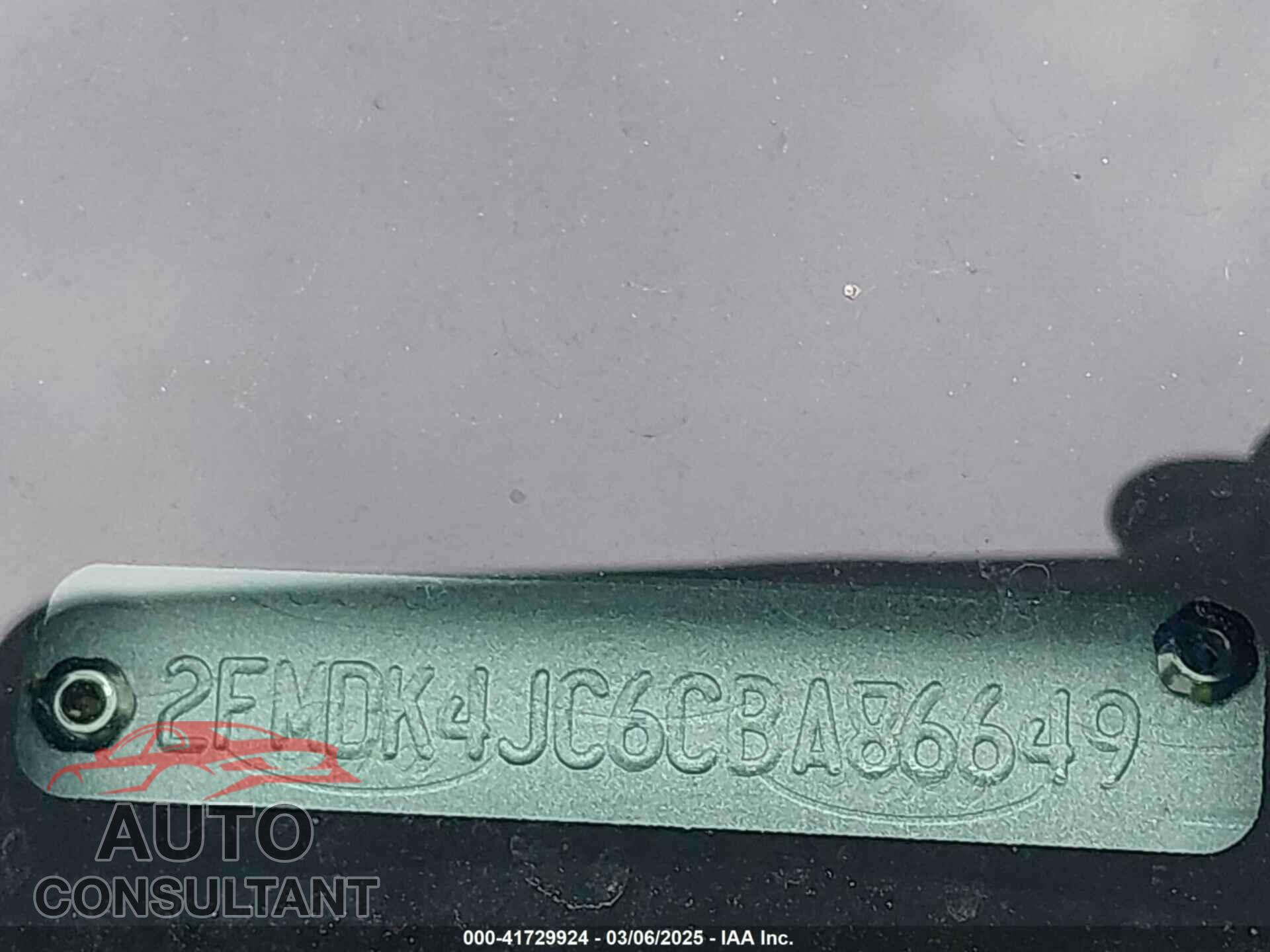 FORD EDGE 2012 - 2FMDK4JC6CBA86649