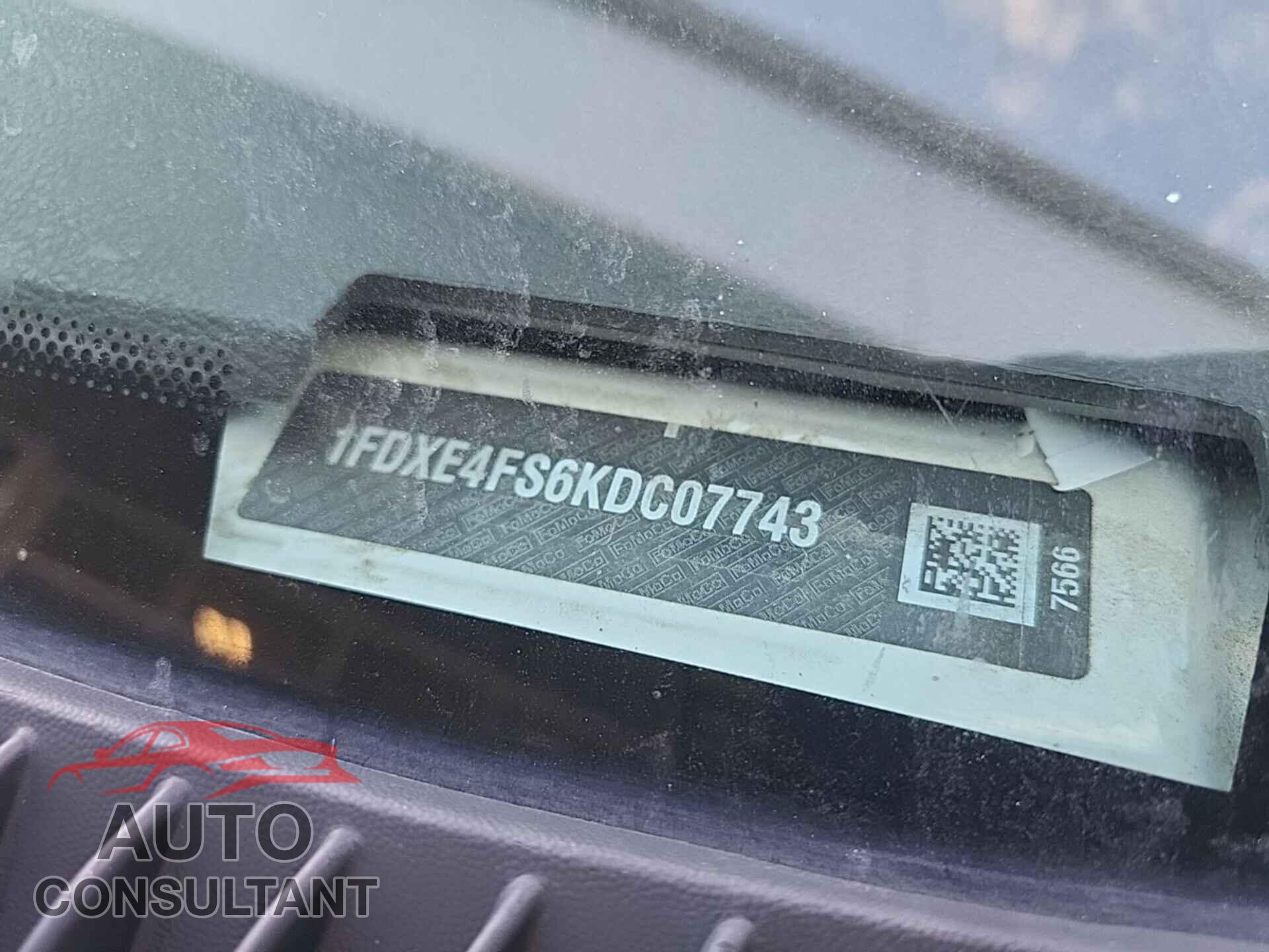 FORD E-450 CUTAWAY 2019 - 1FDXE4FS6KDC07743
