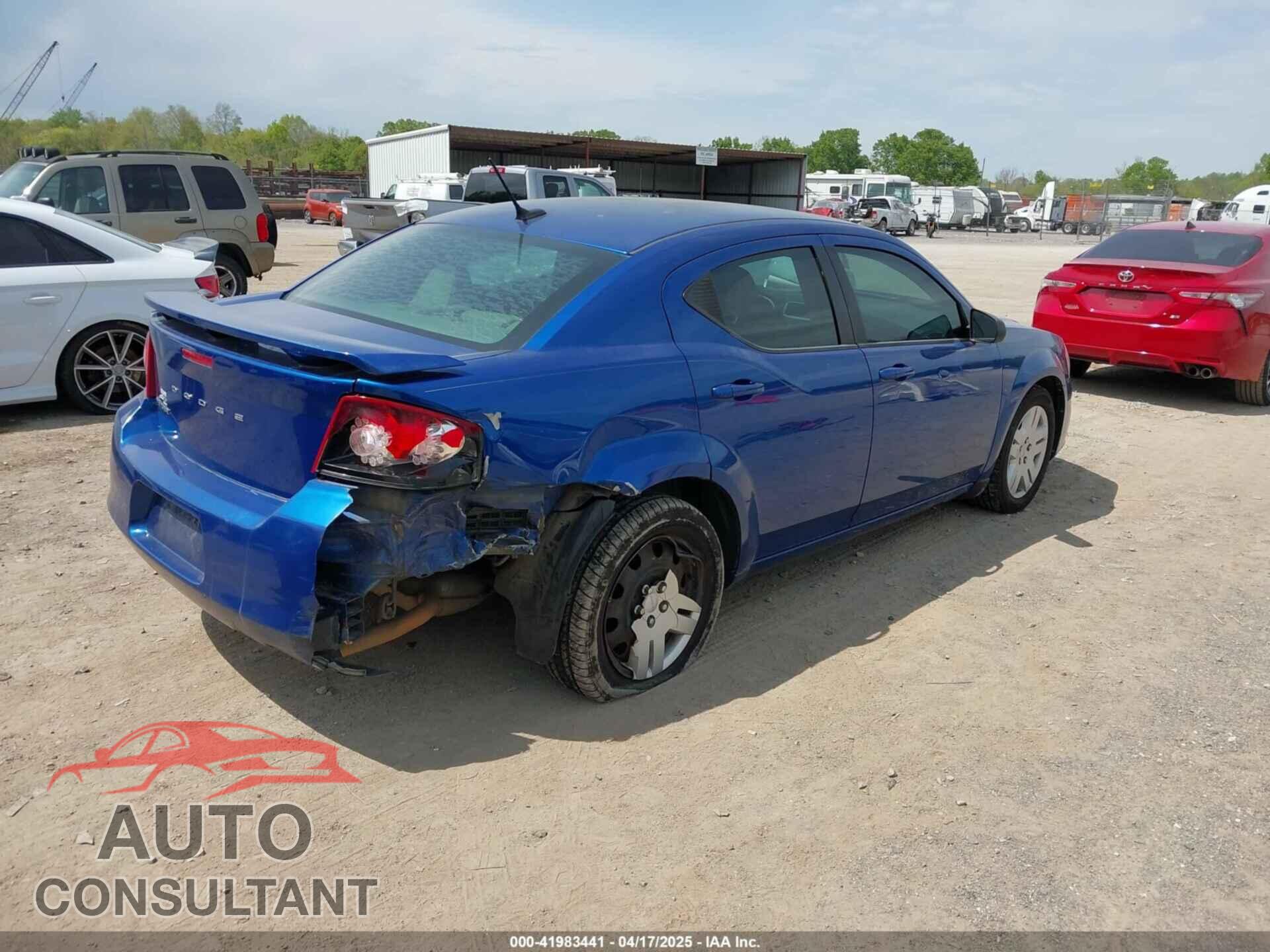 DODGE AVENGER 2012 - 1C3CDZAB6CN200611