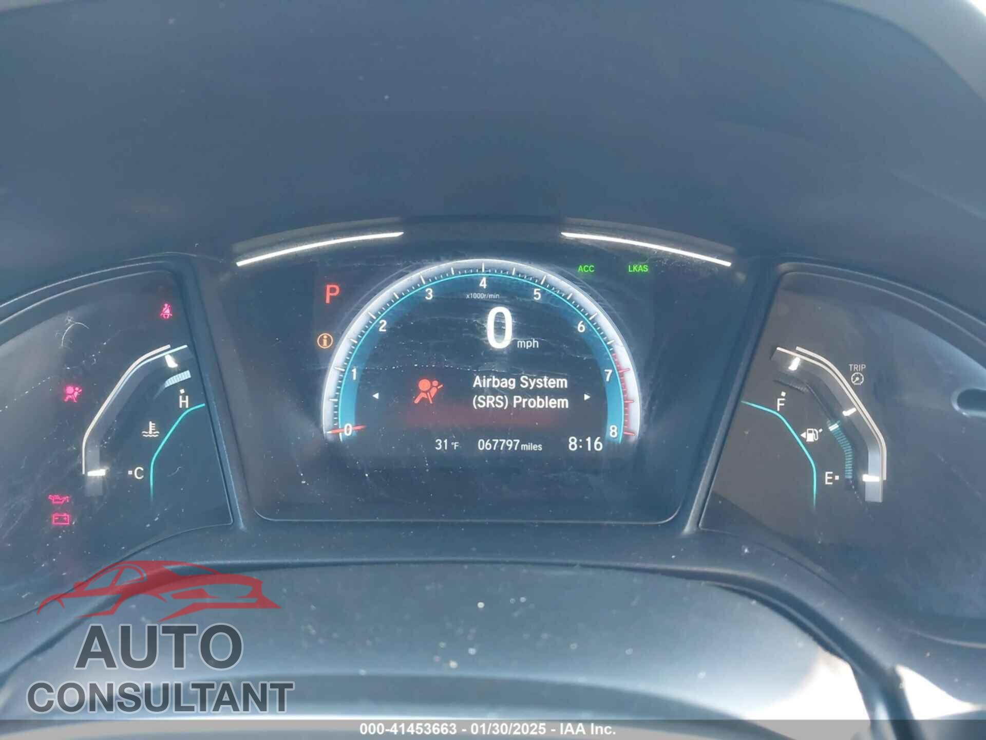 HONDA CIVIC 2019 - 2HGFC2F63KH544338