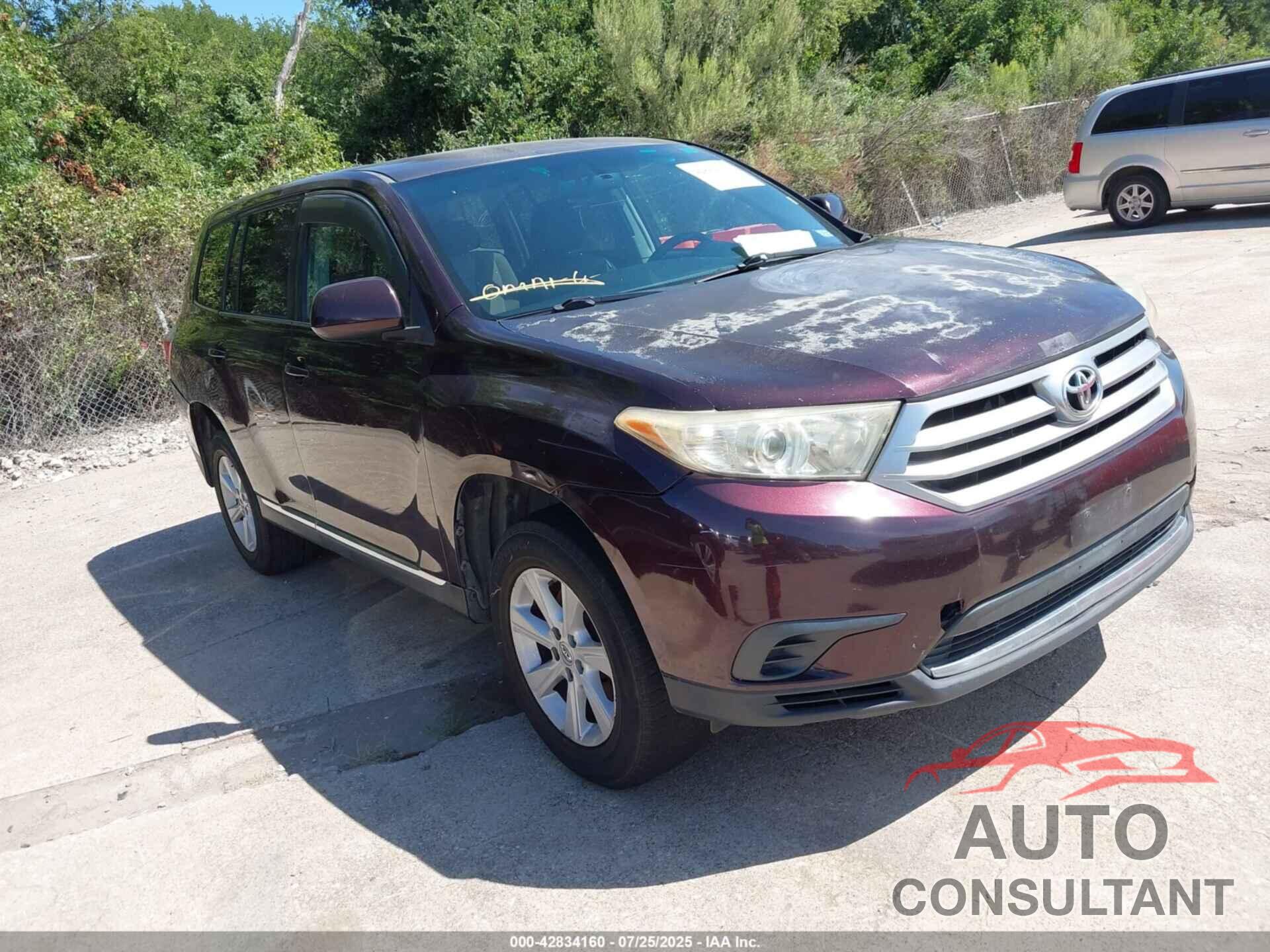 TOYOTA HIGHLANDER 2013 - 5TDZA3EH2DS043813