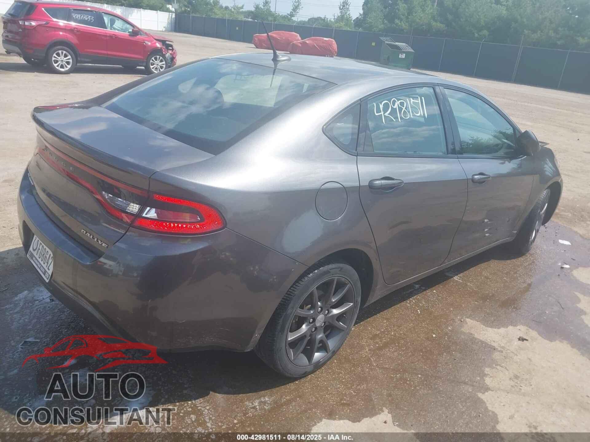 DODGE DART 2015 - 1C3CDFBB4FD267991