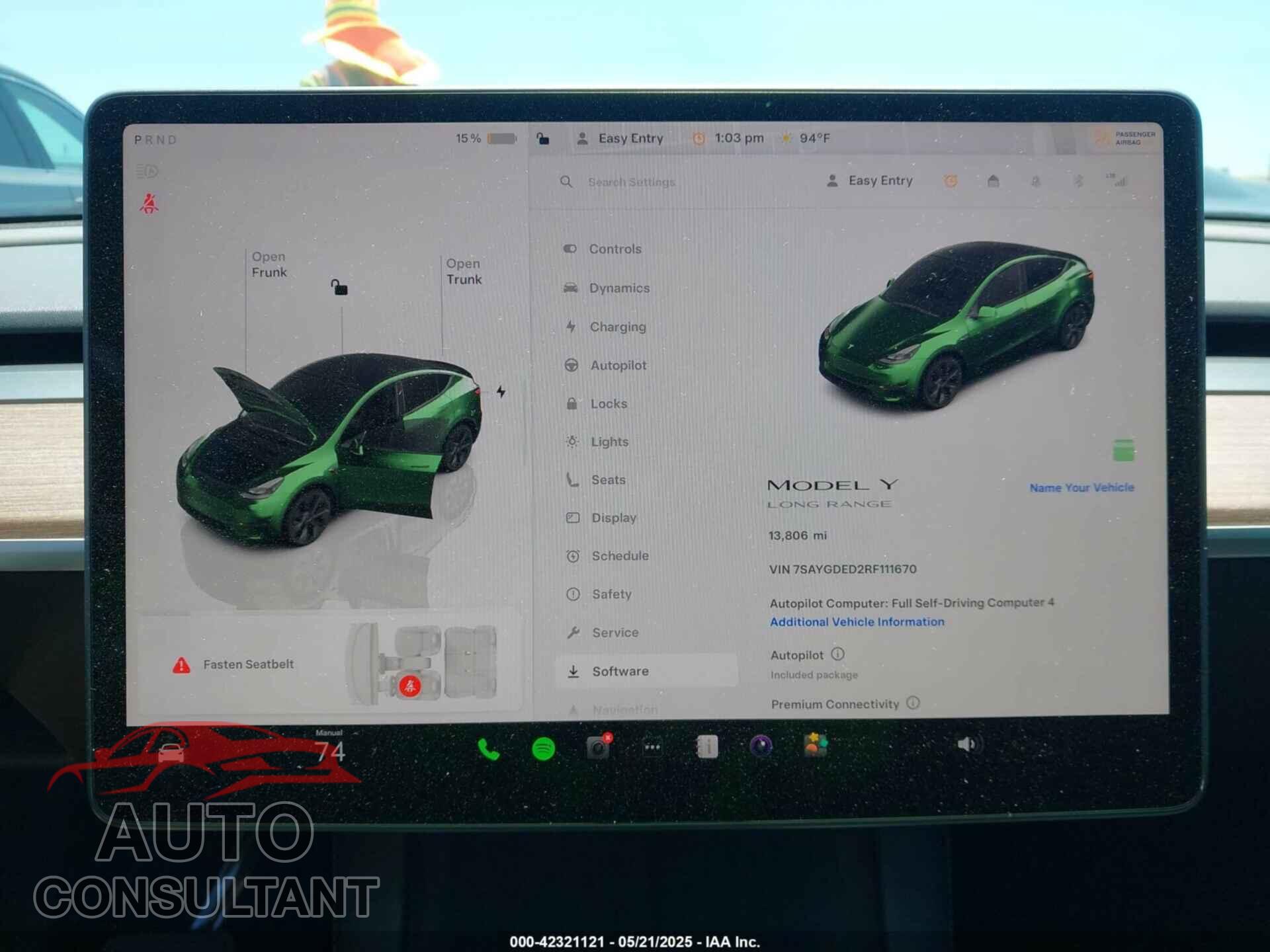 TESLA MODEL Y 2024 - 7SAYGDED2RF111670