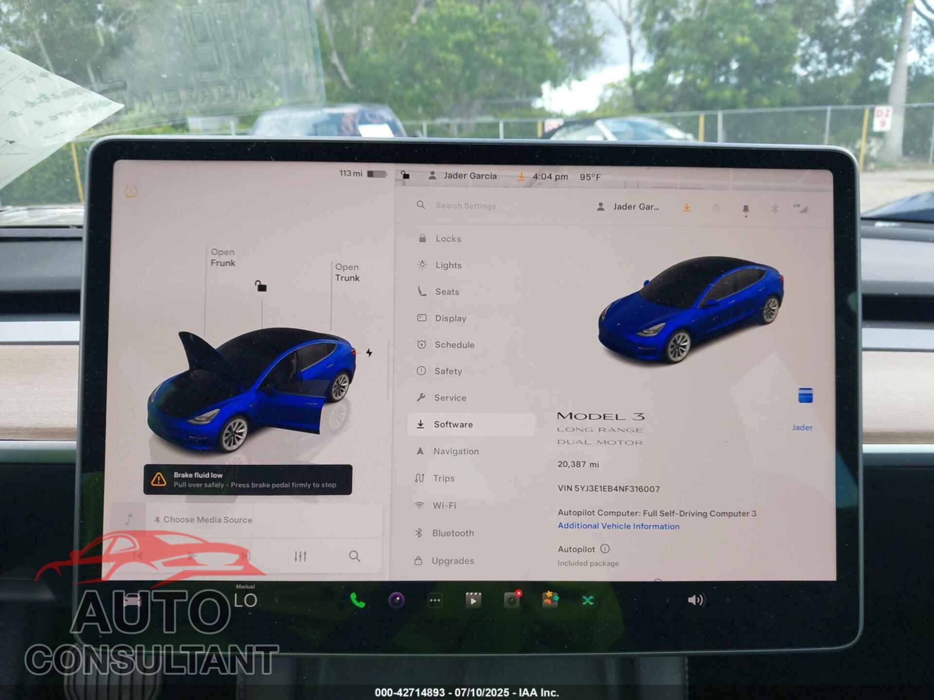 TESLA MODEL 3 2022 - 5YJ3E1EB4NF316007