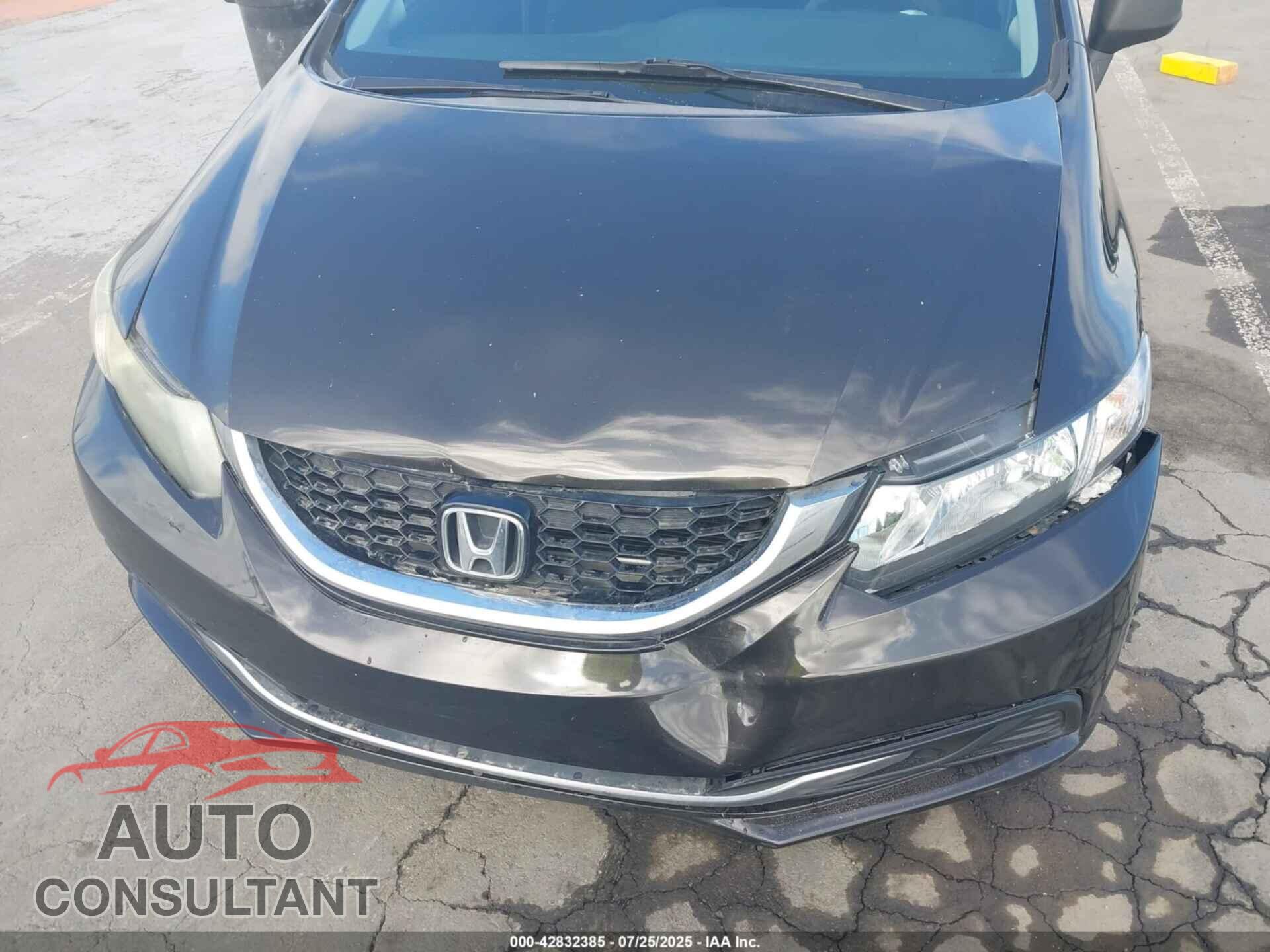 HONDA CIVIC 2013 - 19XFB2F89DE215824