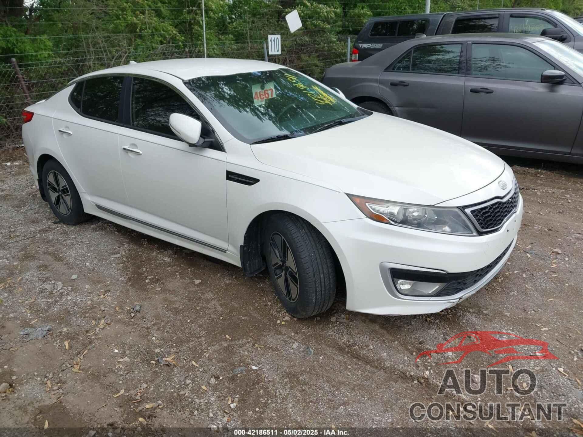 KIA OPTIMA HYBRID 2012 - KNAGM4AD6C5014582