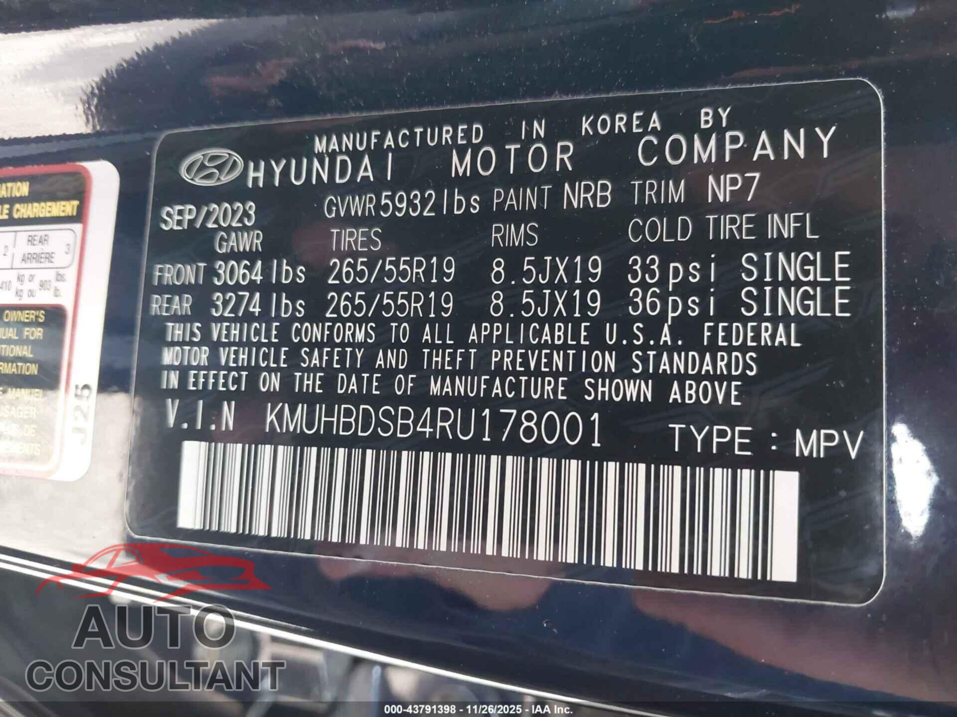 GENESIS GV80 2024 - KMUHBDSB4RU178001