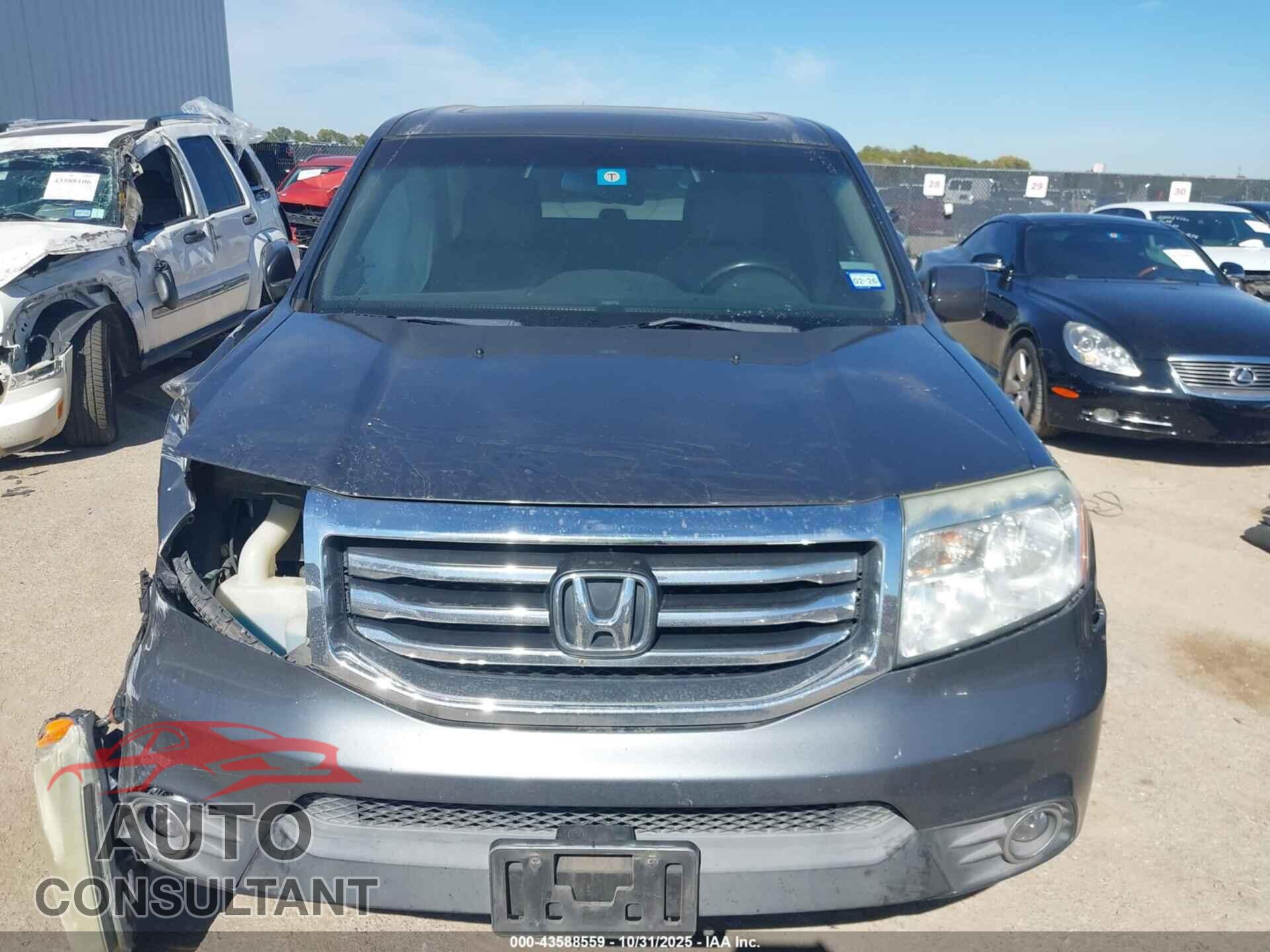 HONDA PILOT 2012 - 5FNYF3H65CB024487