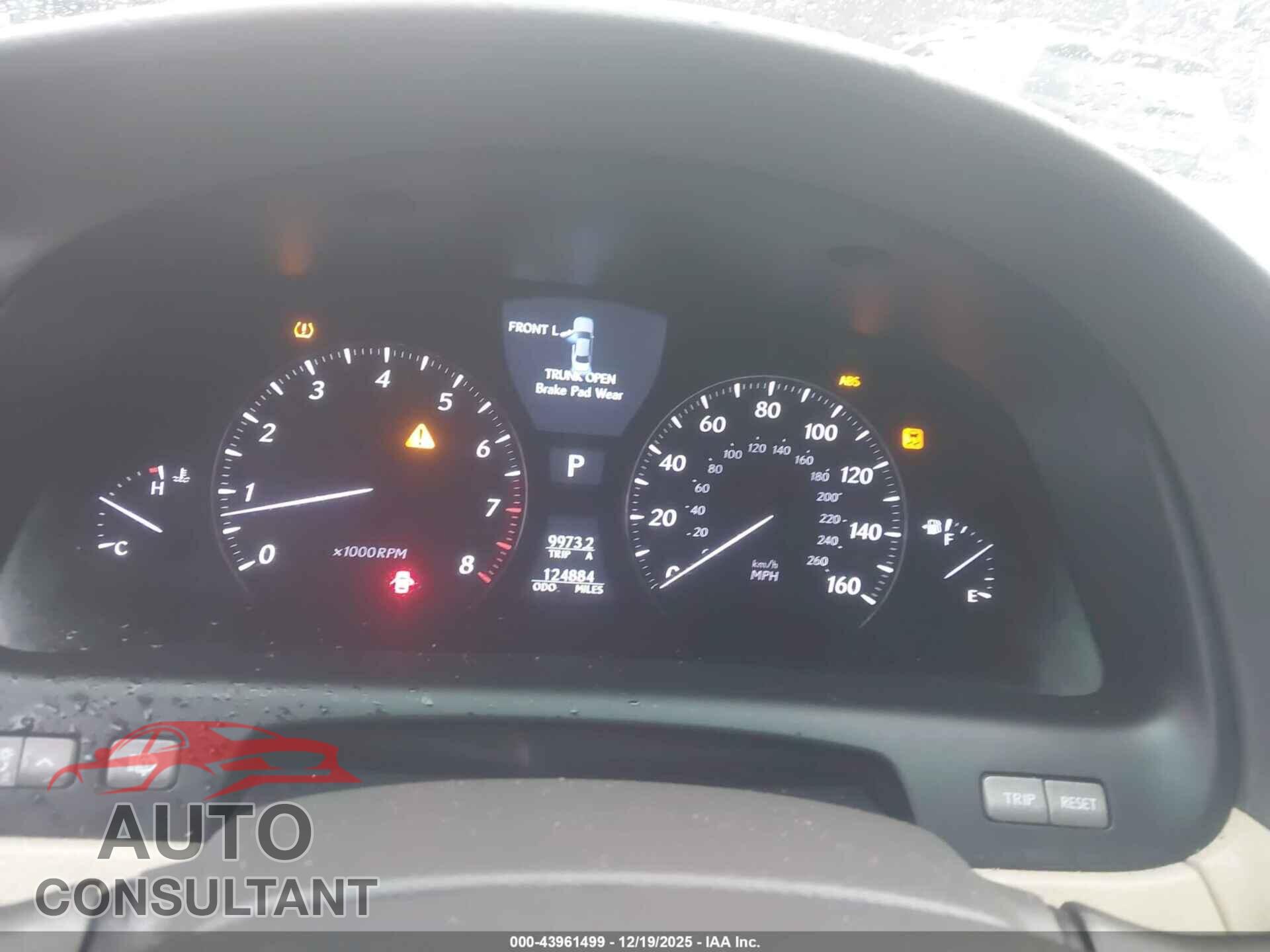 LEXUS LS 460 2012 - JTHDL5EF3C5004584