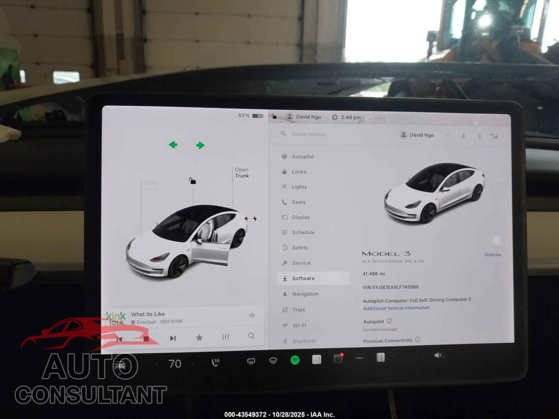 TESLA MODEL 3 2020 - 5YJ3E1EA9LF745986
