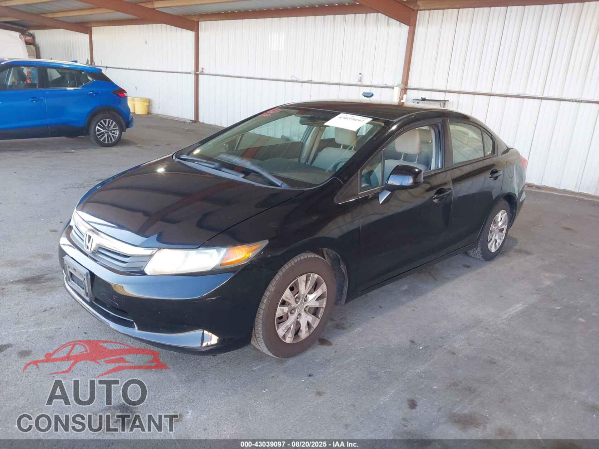 HONDA CIVIC 2012 - 19XFB2F57CE391453