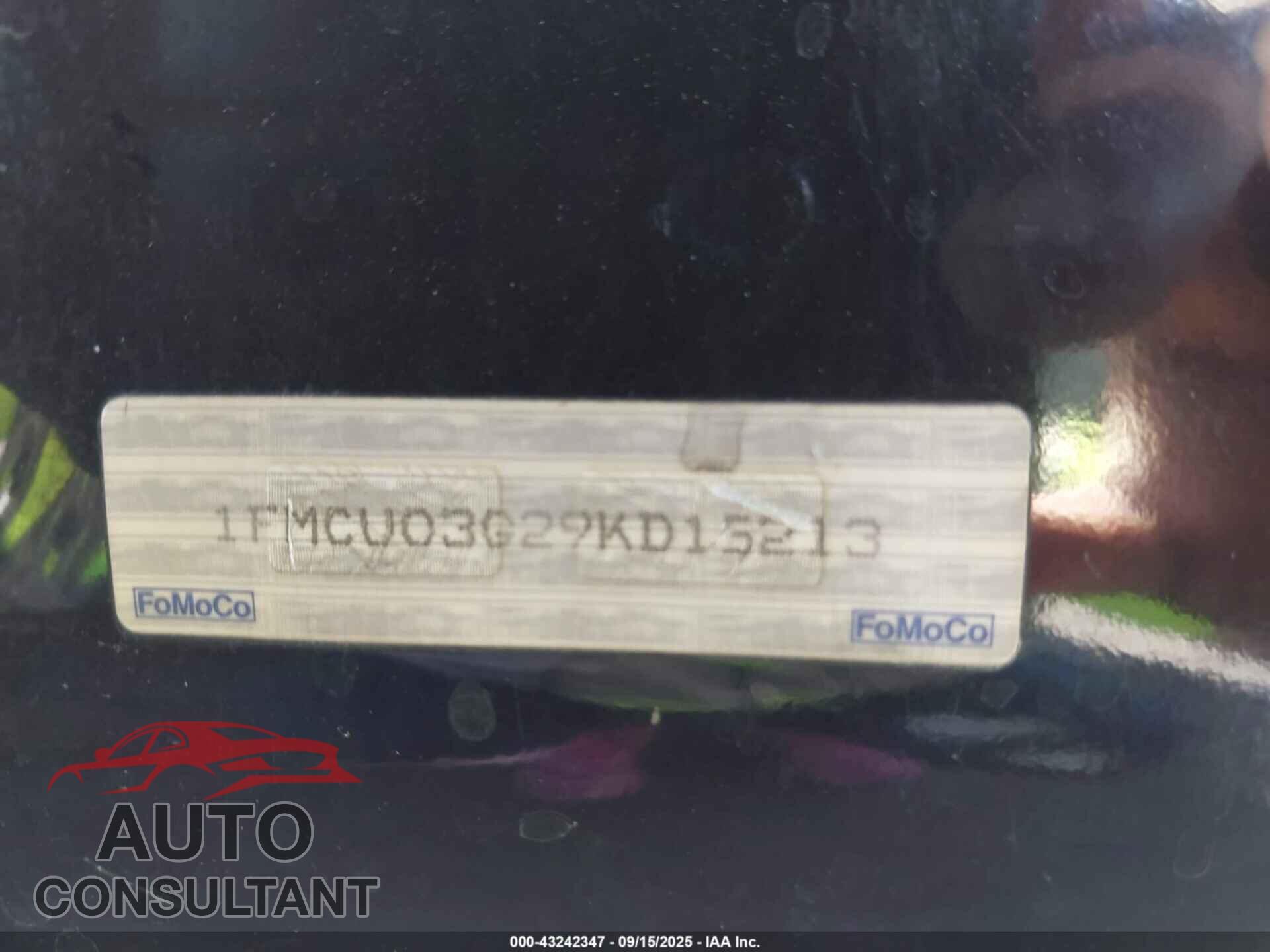 FORD ESCAPE 2009 - 1FMCU03G29KD15213