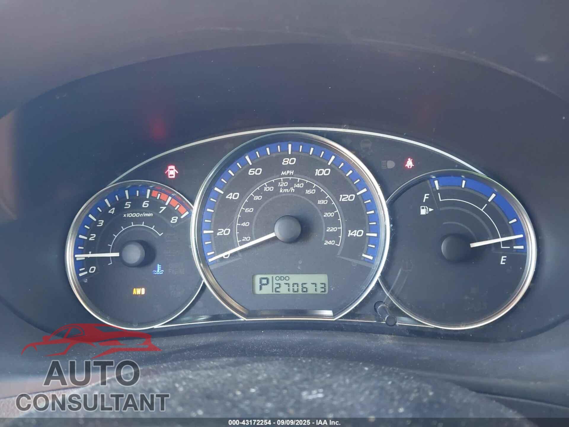 SUBARU FORESTER 2010 - JF2SH6CC2AH706840